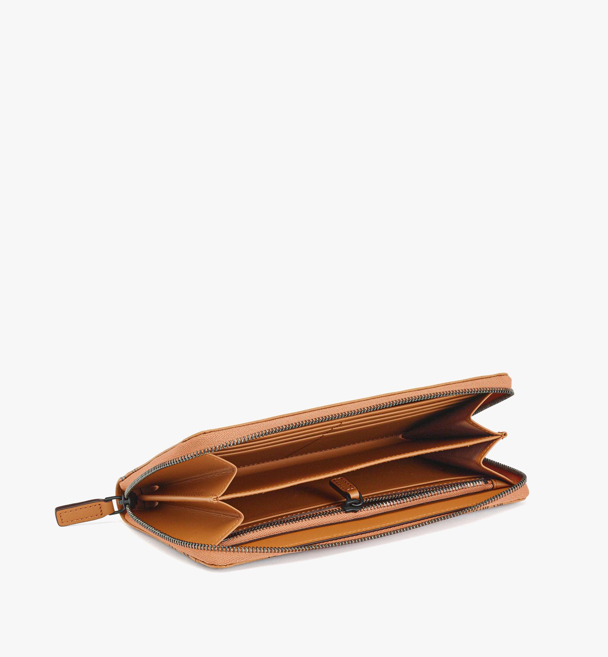 Large Zip Around Wallet in Maxi Visetos Cognac | MCM ®US