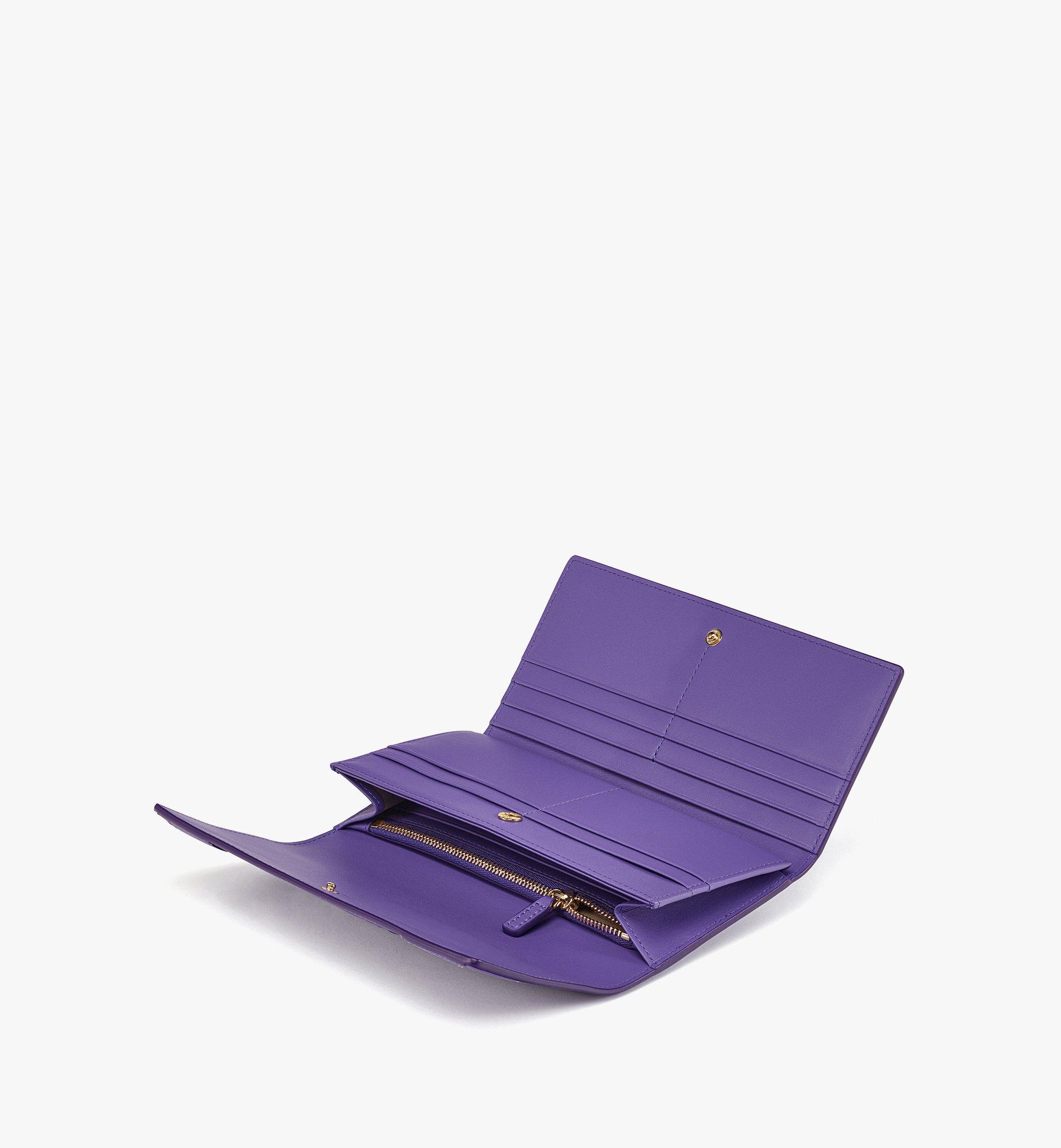 MCM Aren Continental Wallet in Spanish Calf Leather Purple MYLDATA03UQ001 Alternate View 1
