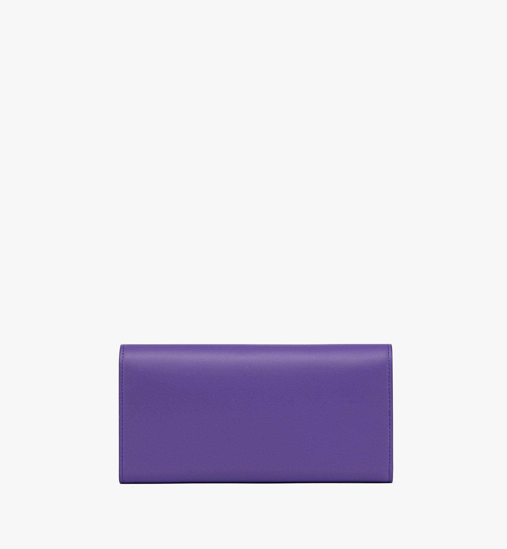 MCM Aren Continental Wallet in Spanish Calf Leather Purple MYLDATA03UQ001 Alternate View 2