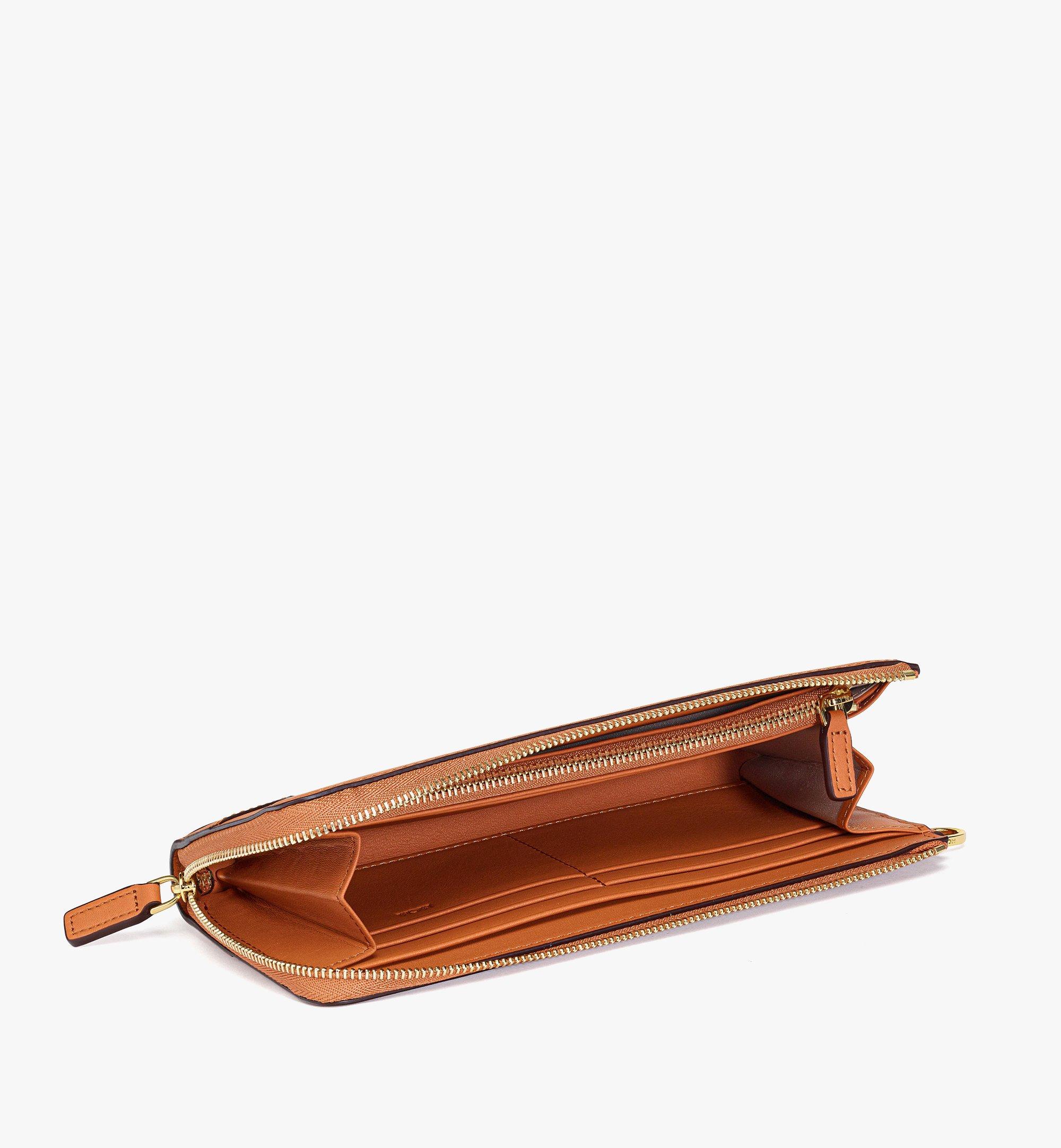 Large Aren Zip Around Wallet in Spanish Calf Leather Cognac MCM ®US