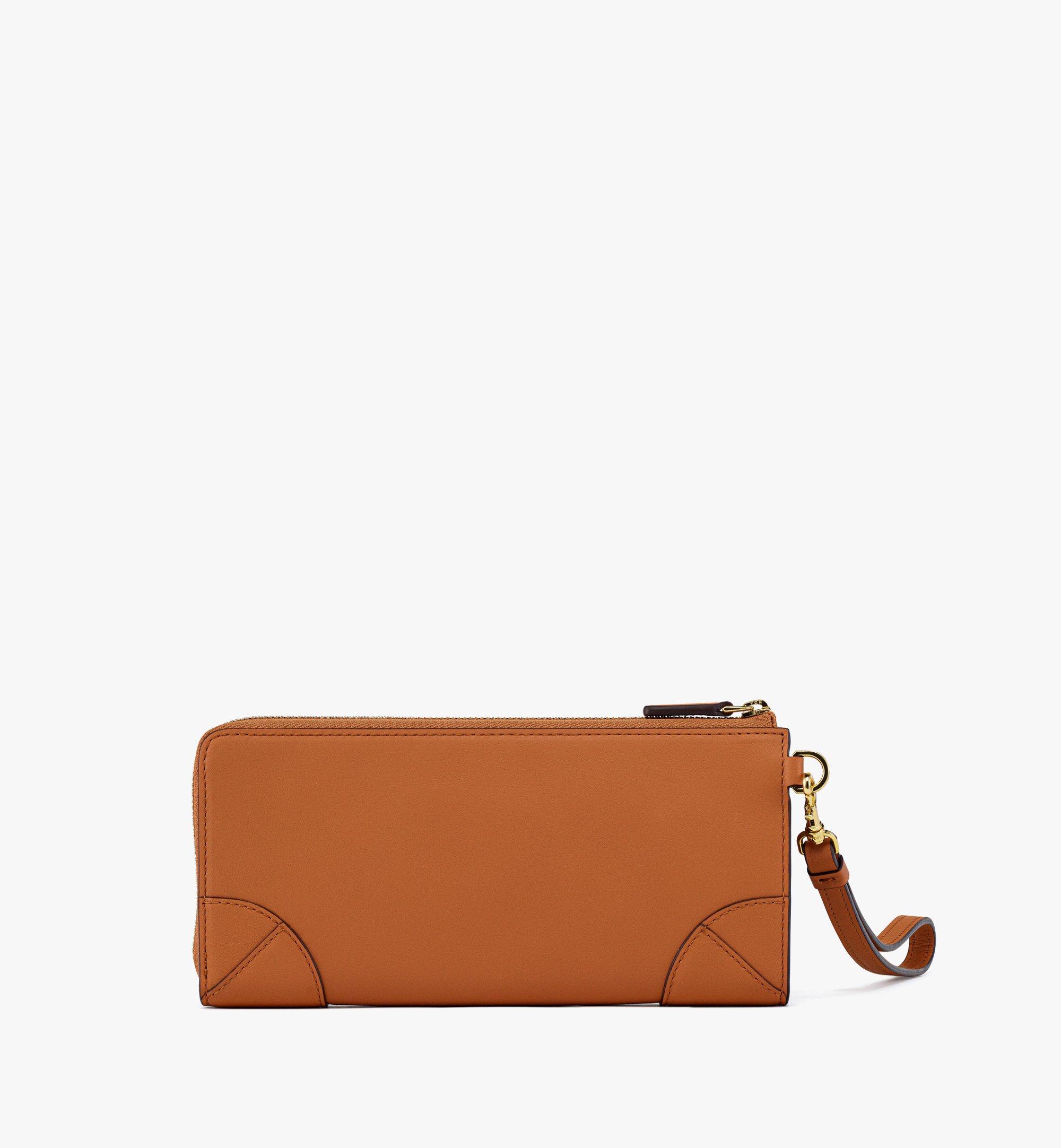 Large Aren Zip Around Wallet in Spanish Calf Leather Cognac MCM ®TH