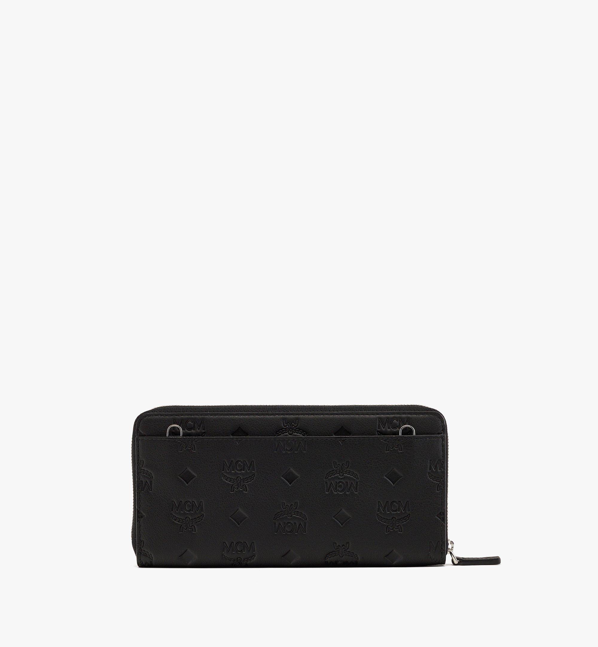 Large Aren Crossbody Wallet in Monogram Leather Black