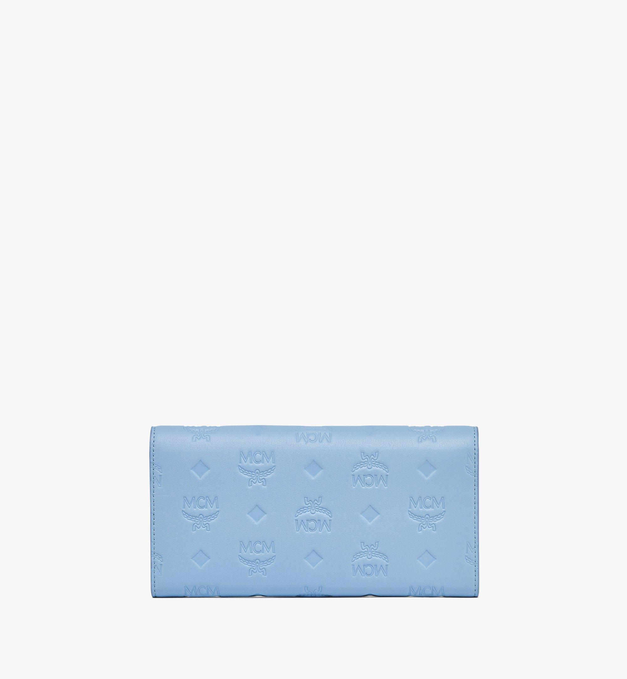 Aren Continental Wallet in Embossed Monogram Leather