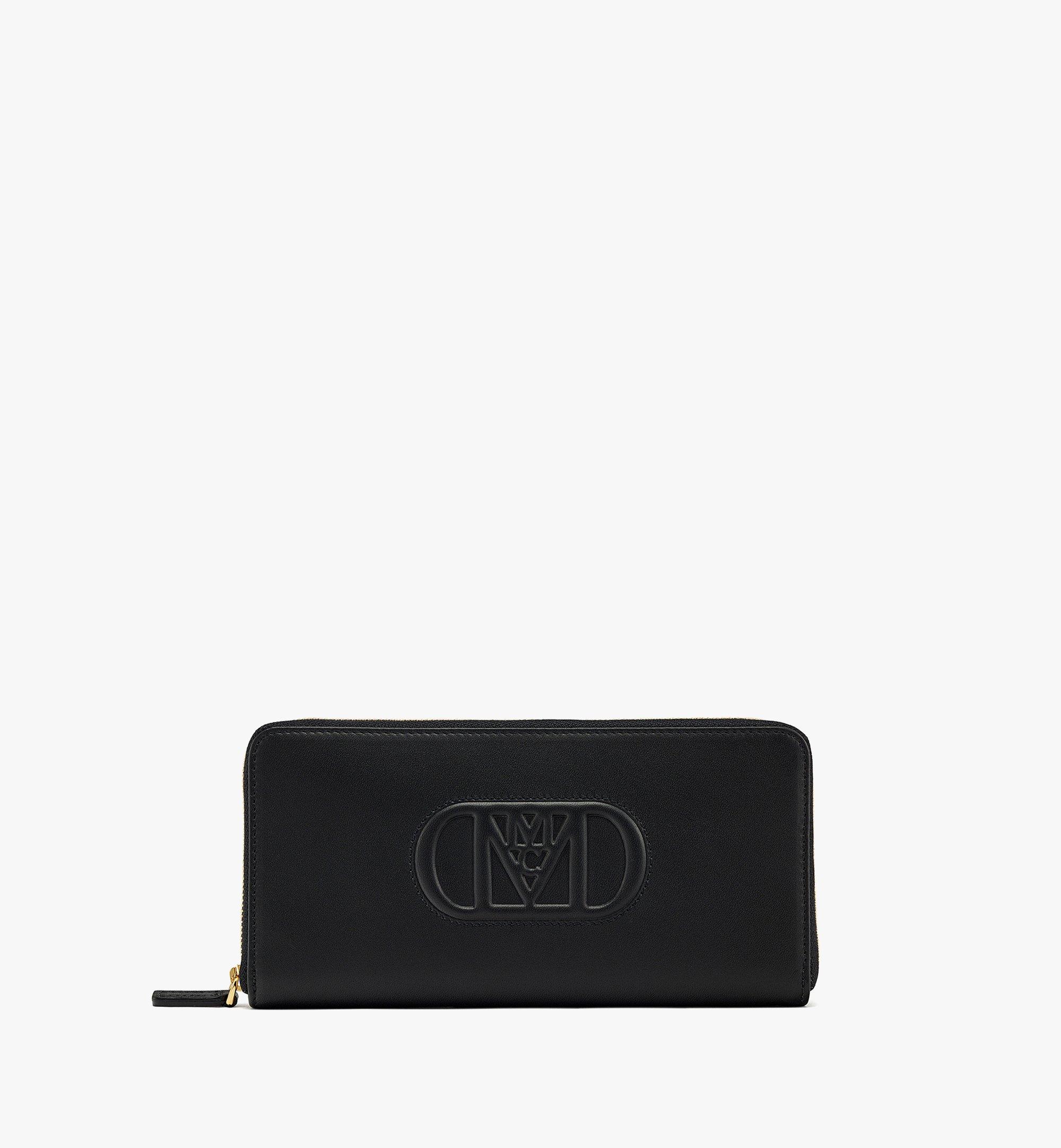 Mcm Mode Travia Zip Around Wallet In Spanish Nappa Leather In Black