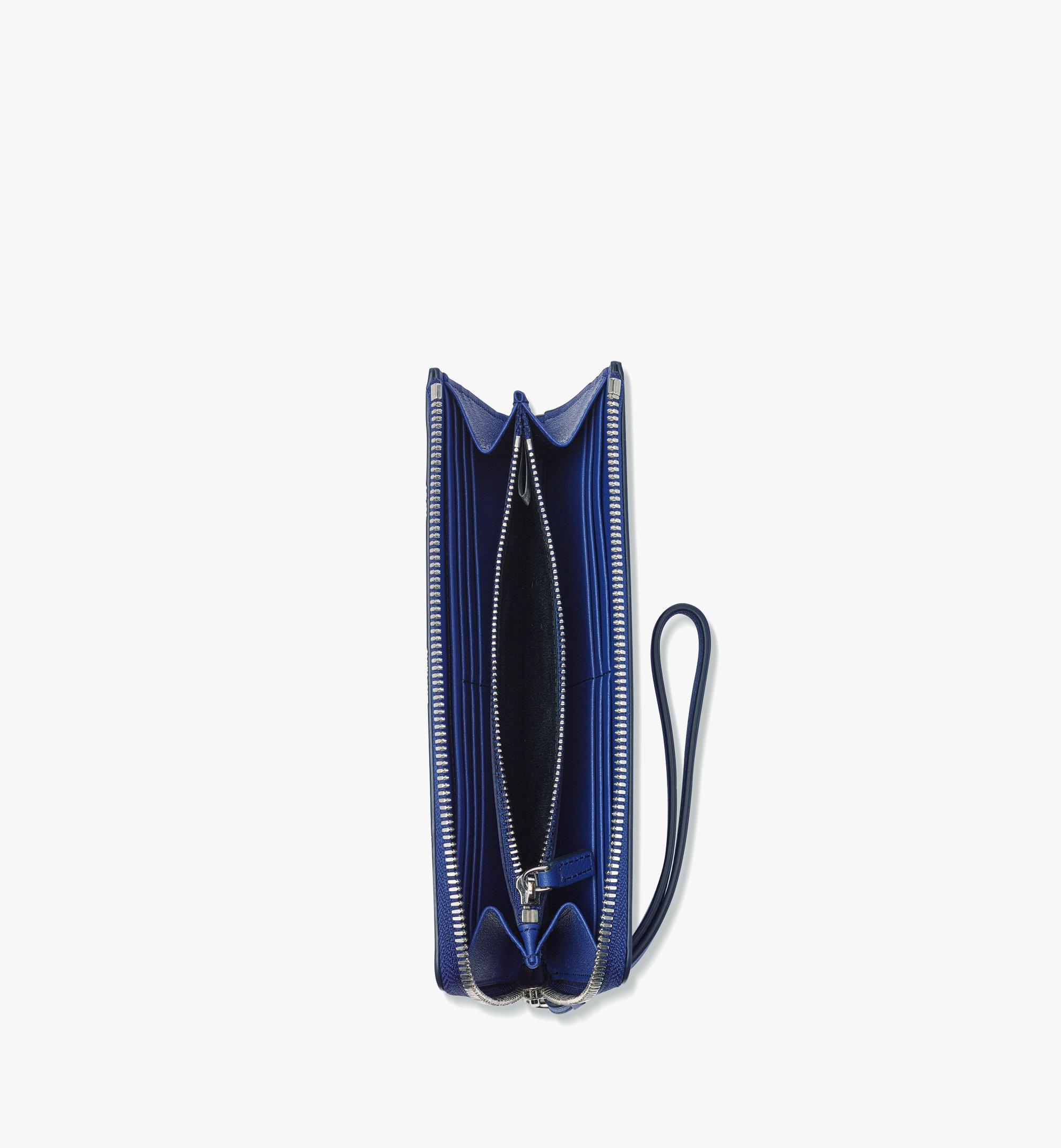 MCM Aren ジップアラウンド ウォレット - モノグラムエンボスレザー Blue MYLDSTA01L6001 ほかの角度から見る 1