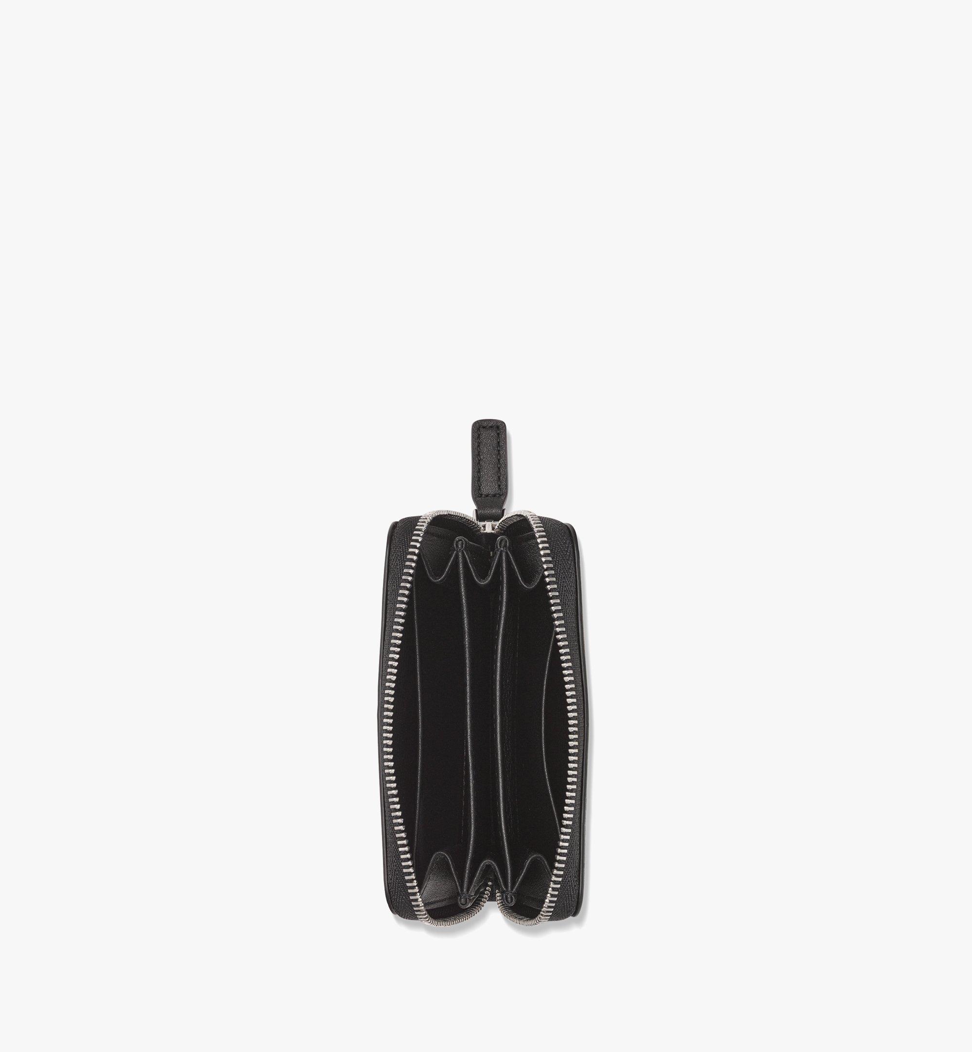 MCM Aren Zip Around Wallet in Embossed Monogram Leather Black MYLDSTA02BK001 Alternate View 1