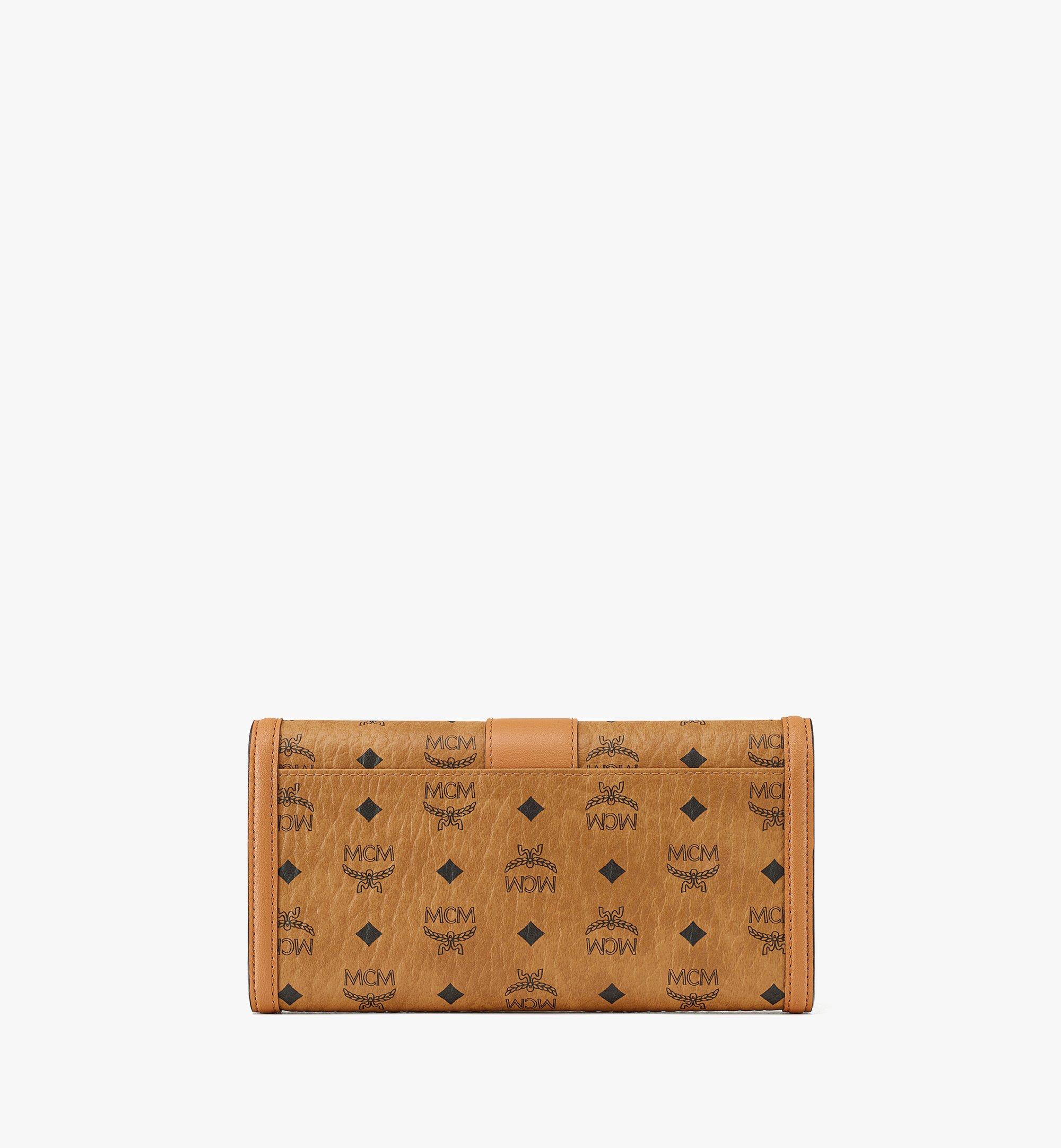 Mcm Tracy Chain Wallet in Visetos Cognac