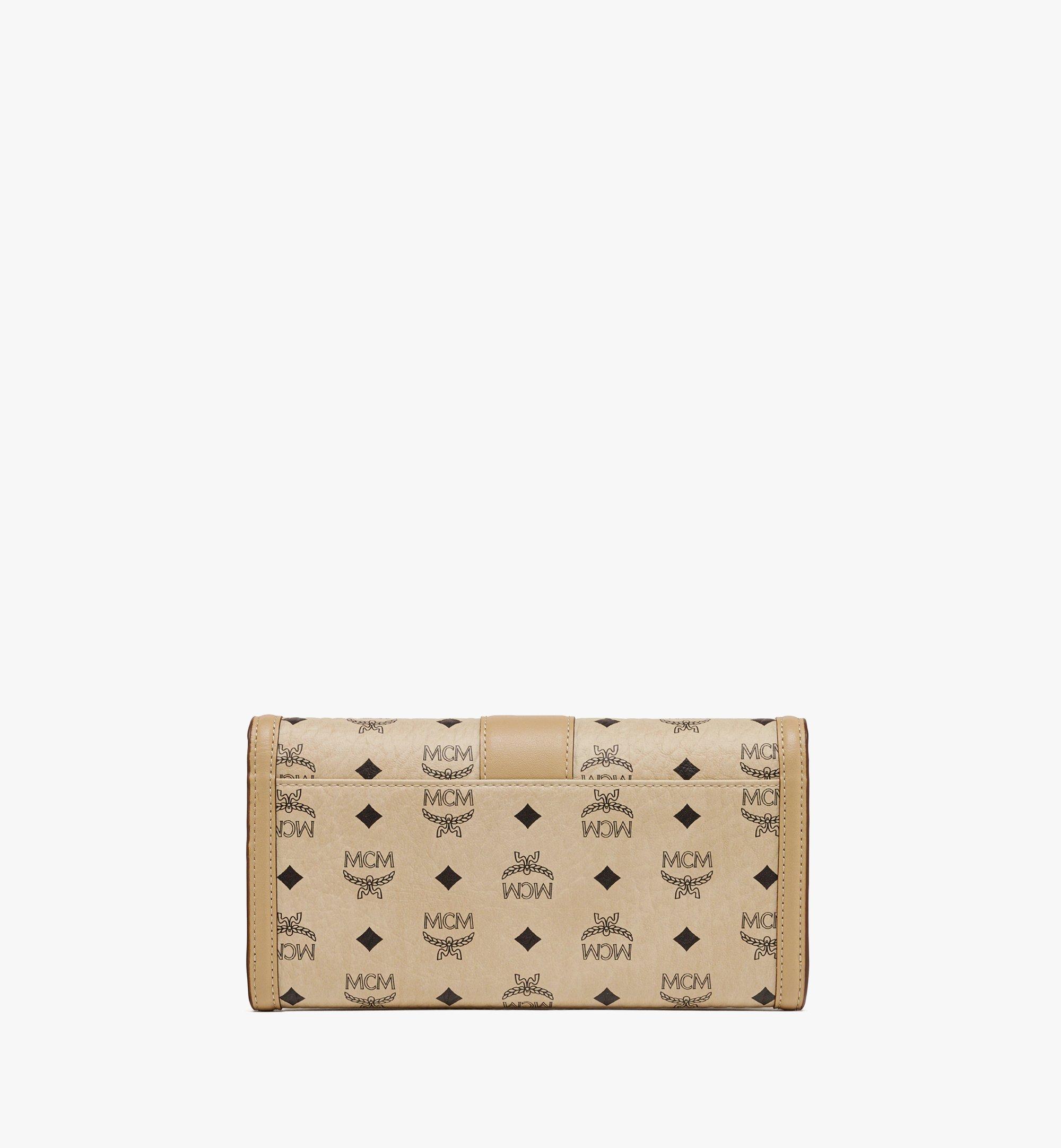 MCM Tracy チェーン ウォレット - ヴィセトス BEIGE + Black VISETOS