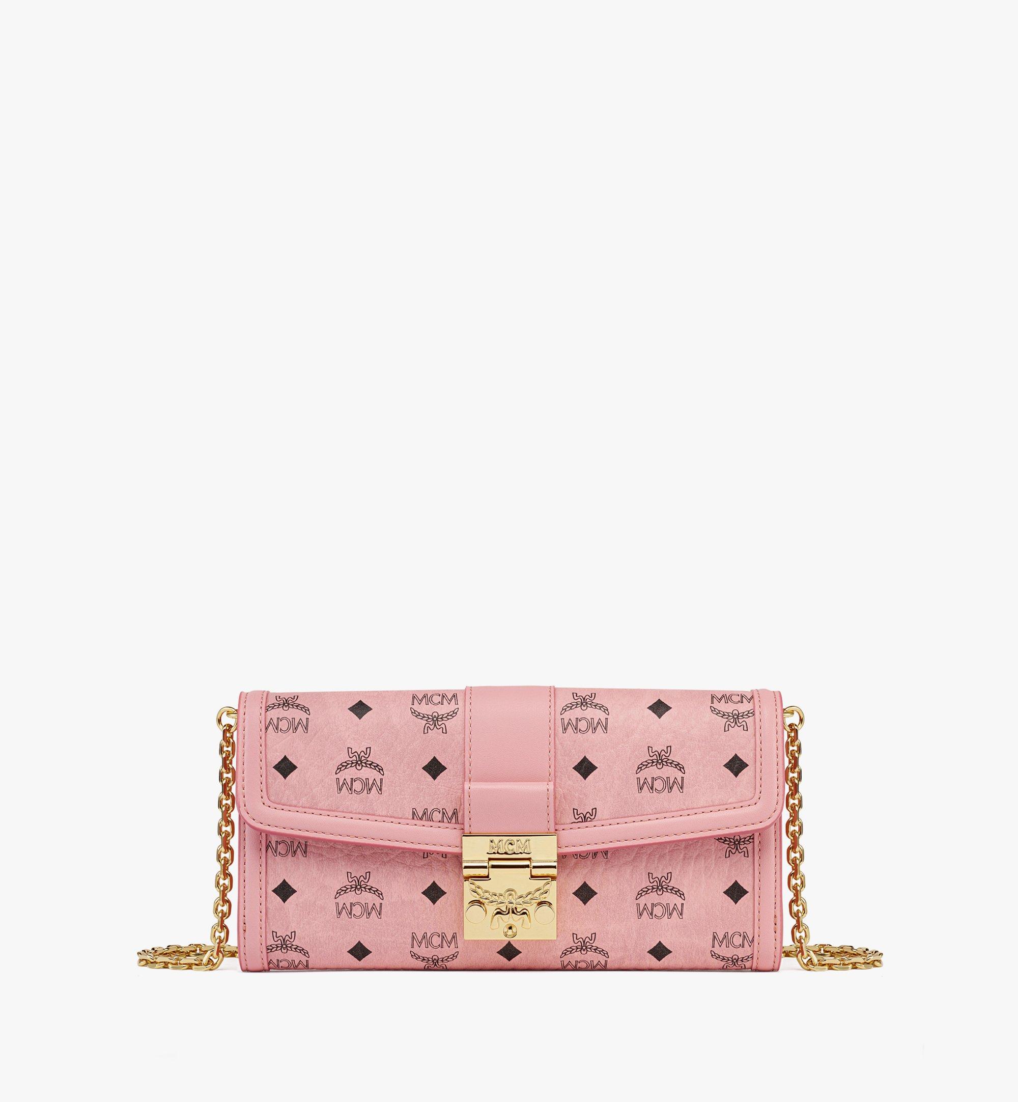 MCM Portefeuille à bandoulière chaîne Tracy en Visetos Pink MYLDSXT01PZ001 Plus de photos 1