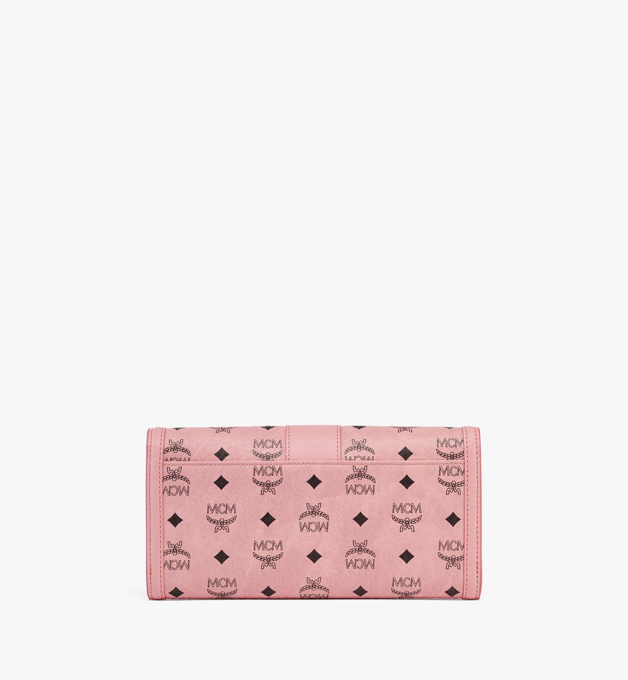 MCM Tracy Chain Wallet in Visetos Pink MYLDSXT01PZ001 Alternate View 2