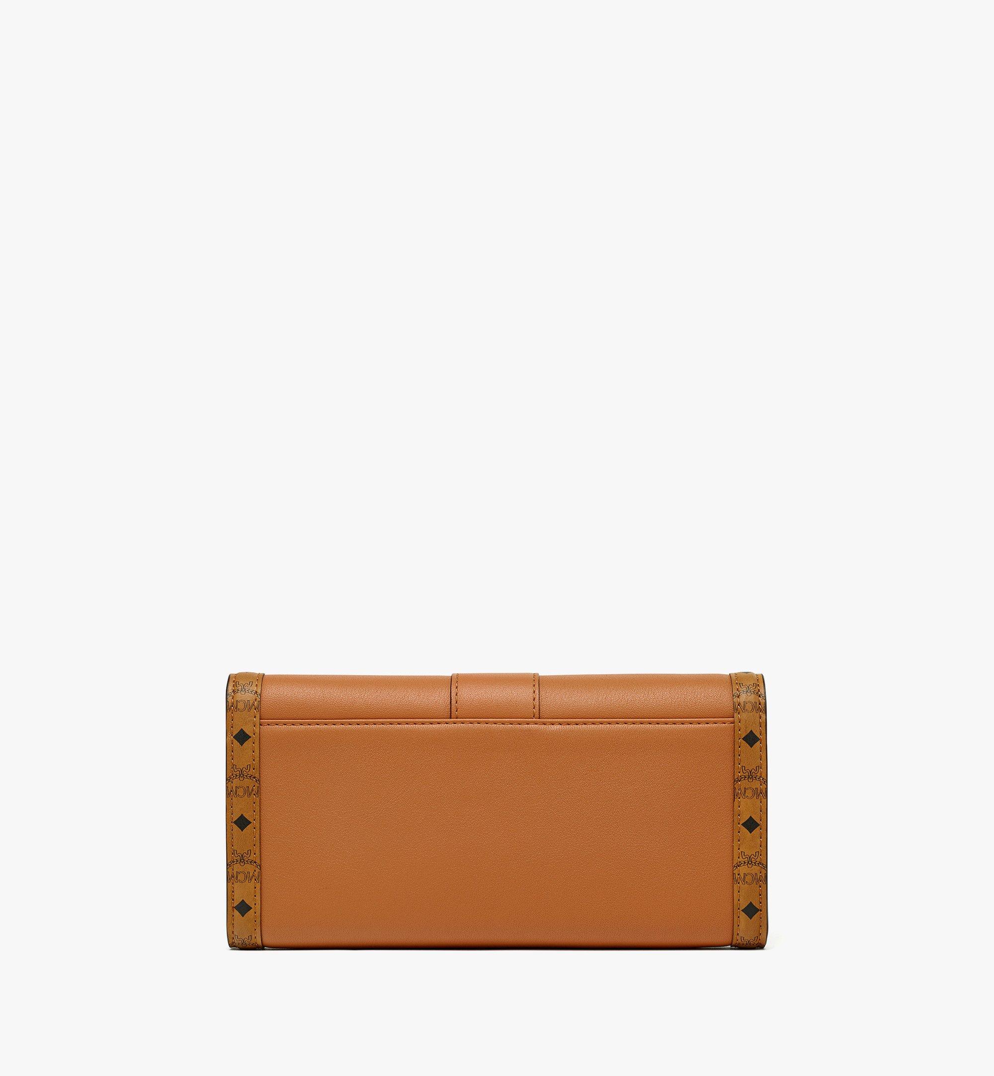 Mcm Tracy Chain Wallet in Visetos Cognac