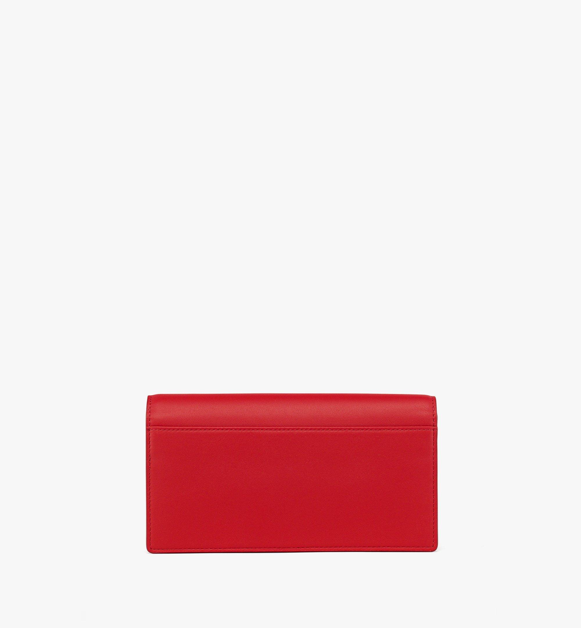 MCM Diamond Chain Wallet in Calf Leather Red MYLEAAK01XC001 Alternate View 2
