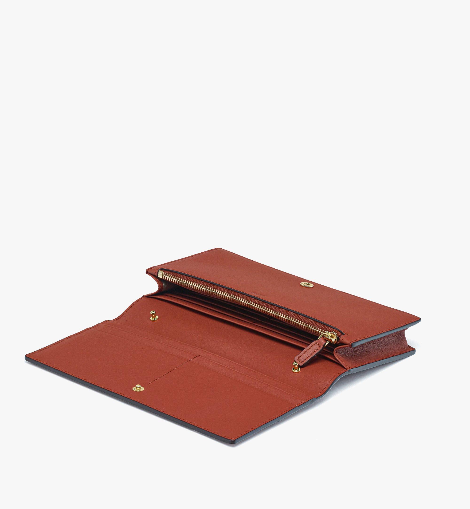Large Diamond Chain Wallet in Spanish Calf Leather Brown