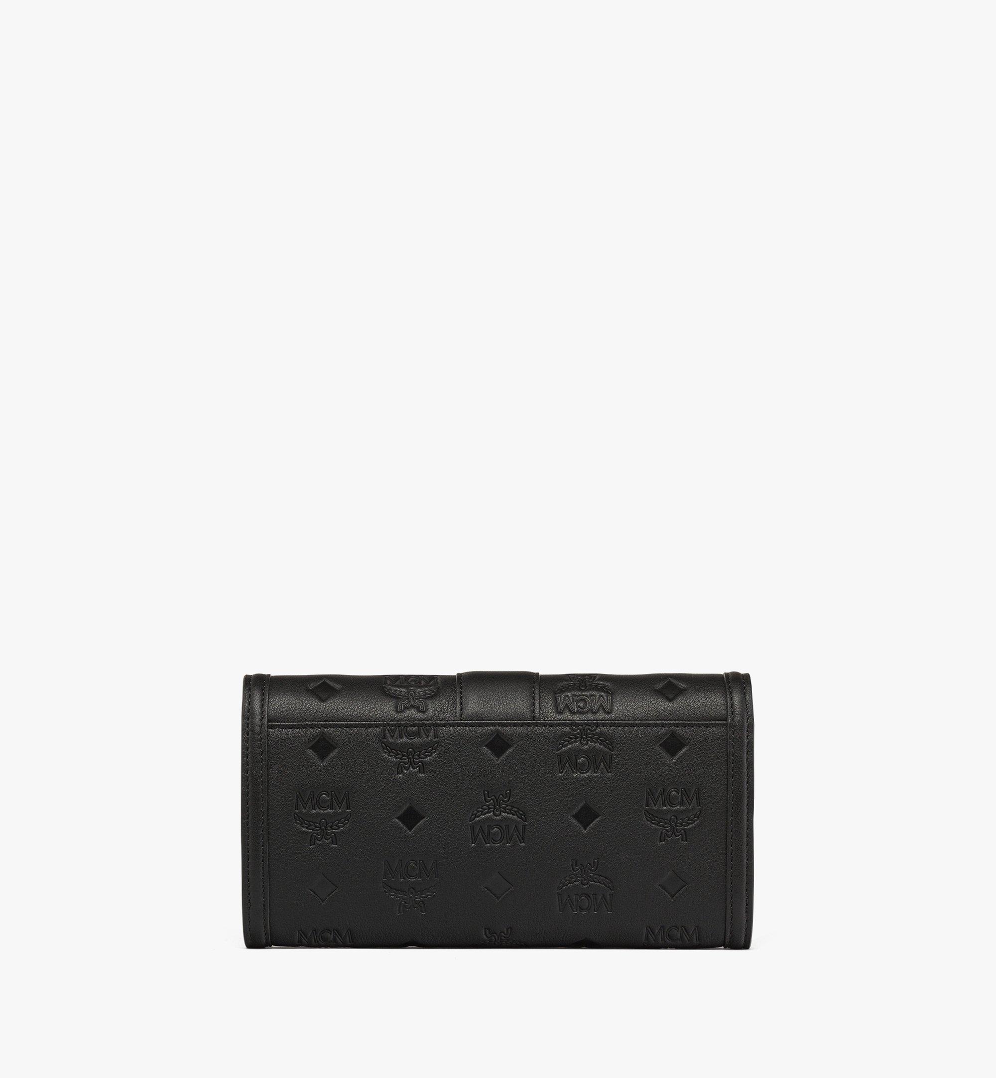 MCM Tracy Chain Wallet in Embossed Monogram Leather Black MYLESXT01BK001 Alternate View 2