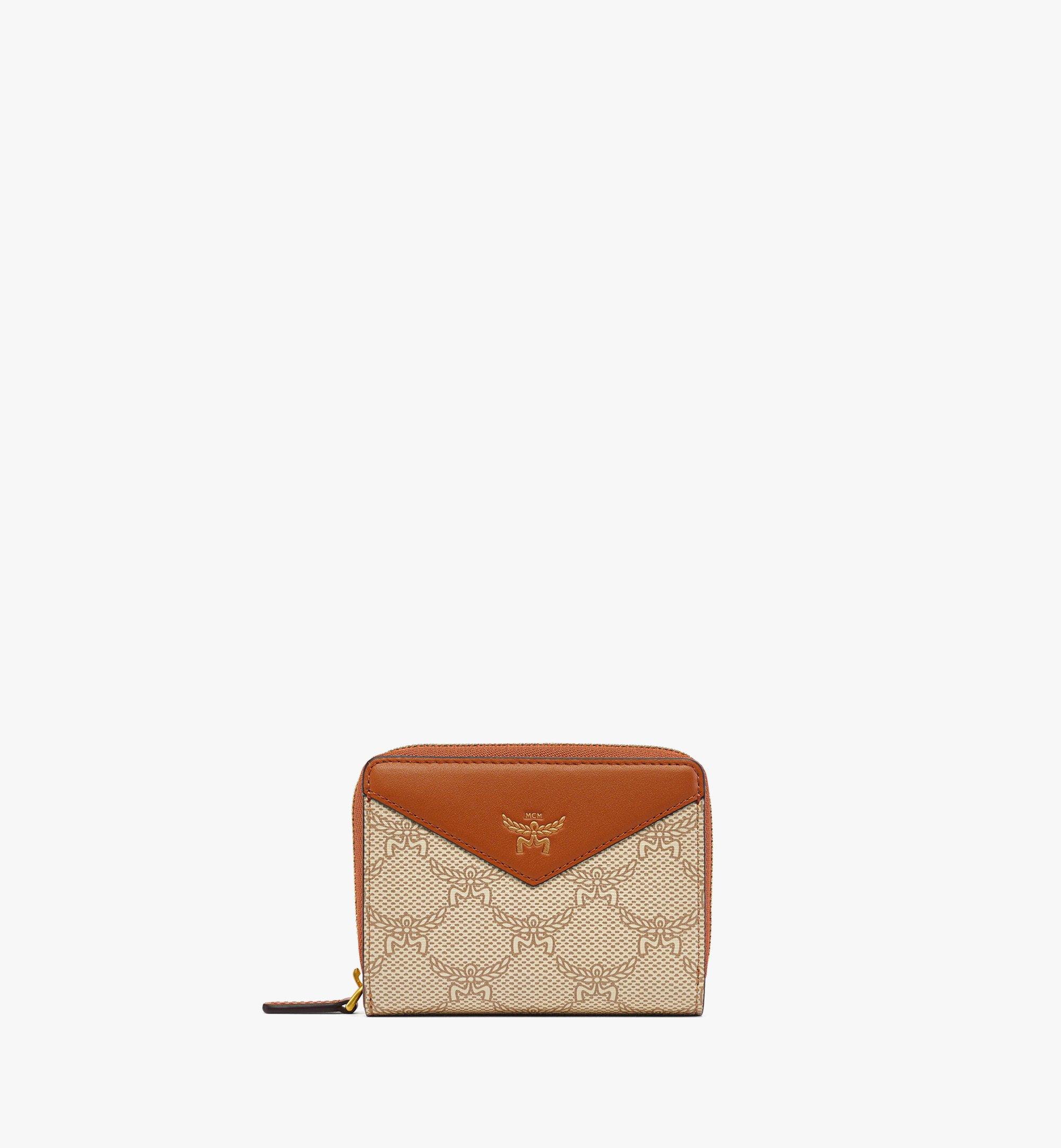 MCM Himmel Zip-Around Wallet in Lauretos Beige MYLFSAC04I9001 Alternate View 1