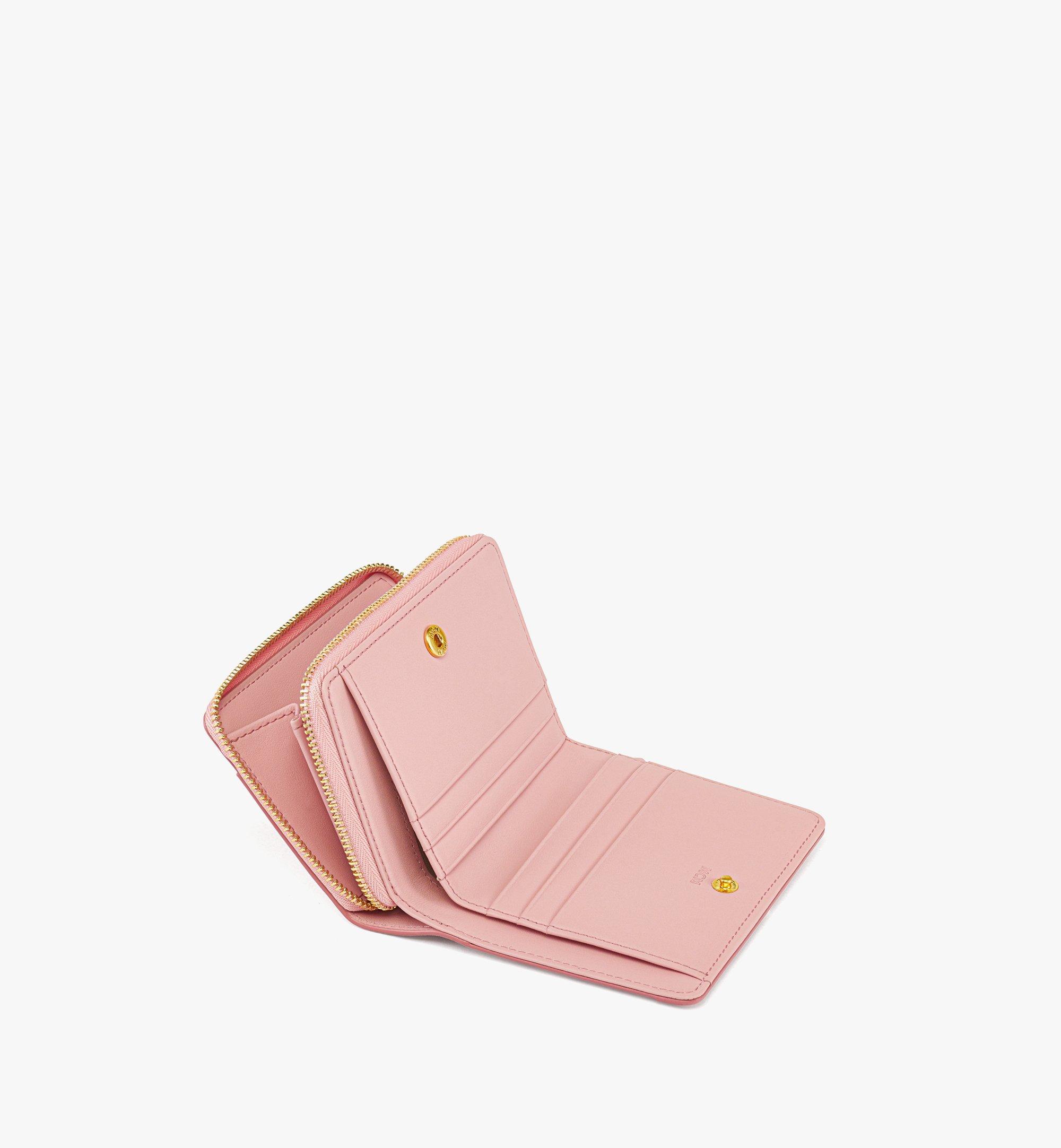 MCM Himmel Zip-Around Wallet in Lauretos Pink MYLFSAC04P6001 Alternate View 1