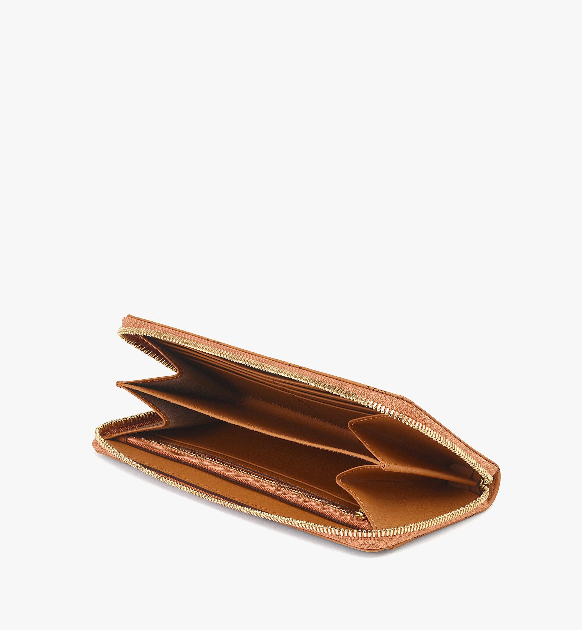 MCM Aren Zip Around Wallet in Visetos Cognac MYLFSTA01CO001 Alternate View 1