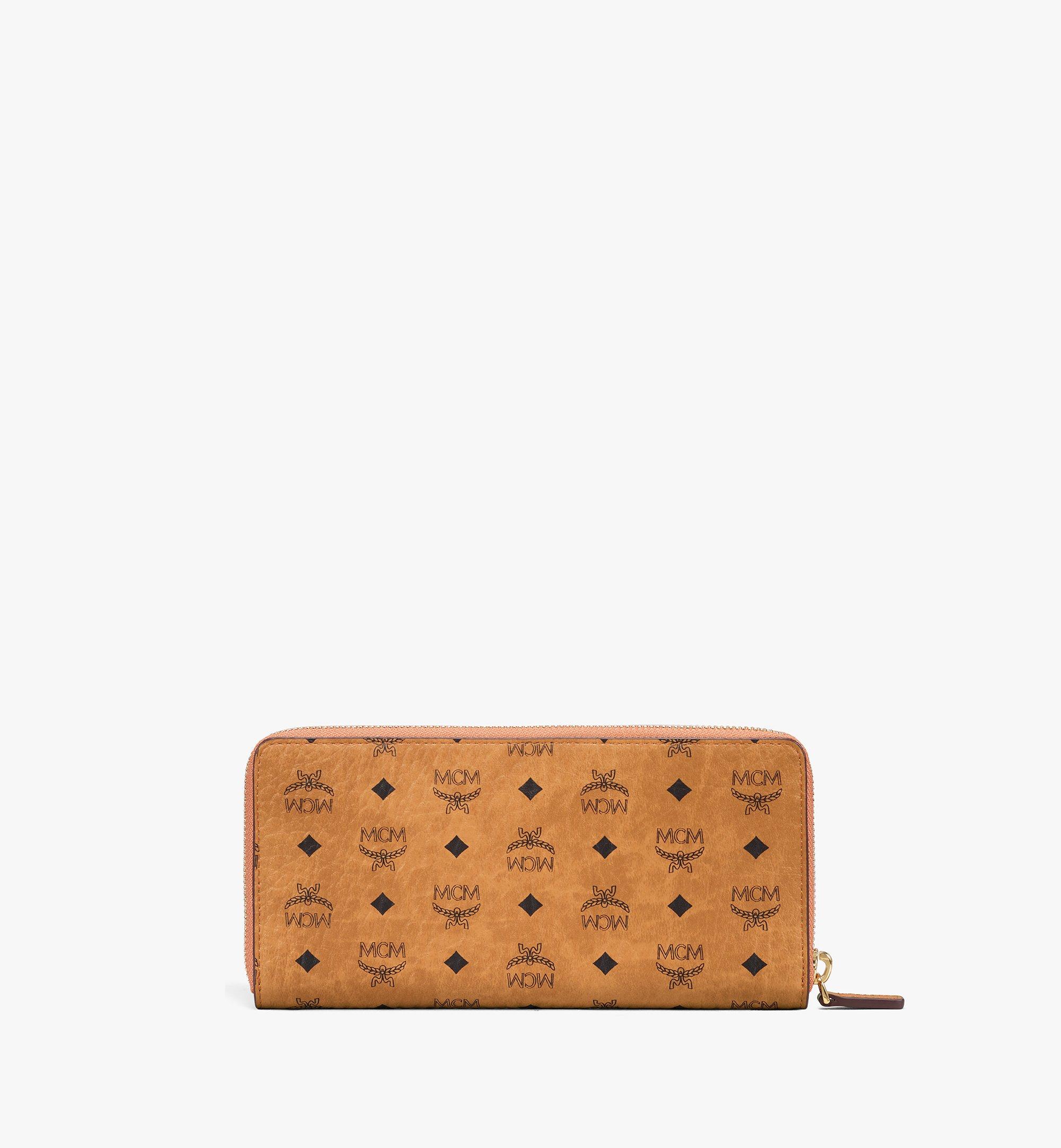 MCM Aren Zip Around Wallet in Visetos Cognac MYLFSTA01CO001 Alternate View 2