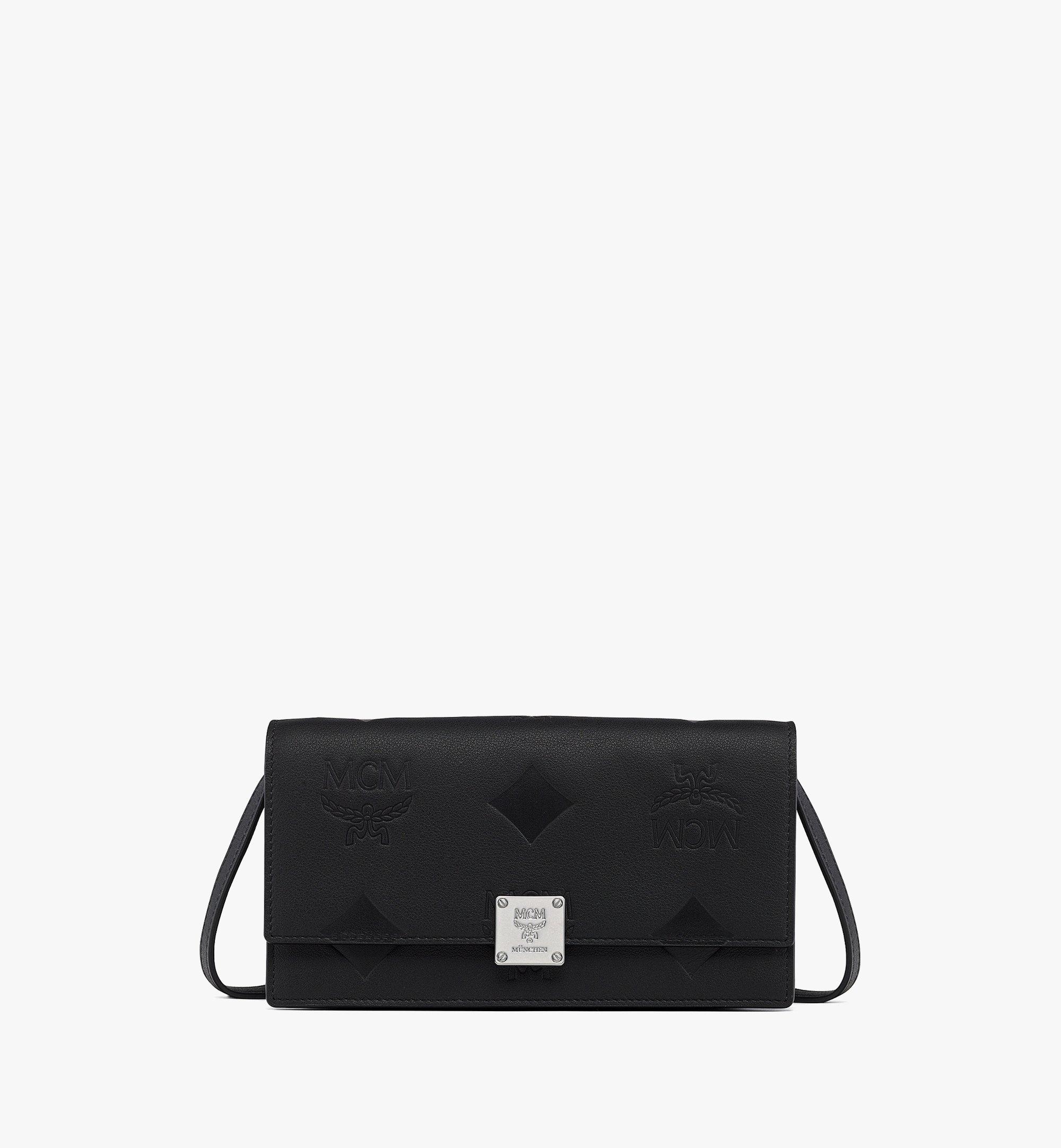 Portefeuille chaîne Aren en cuir monogrammé embossé