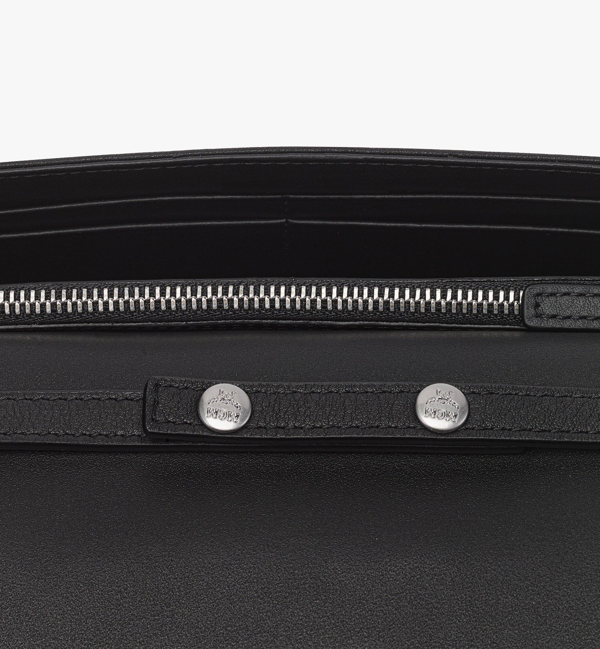 Aren Chain Wallet in Embossed Monogram Leather