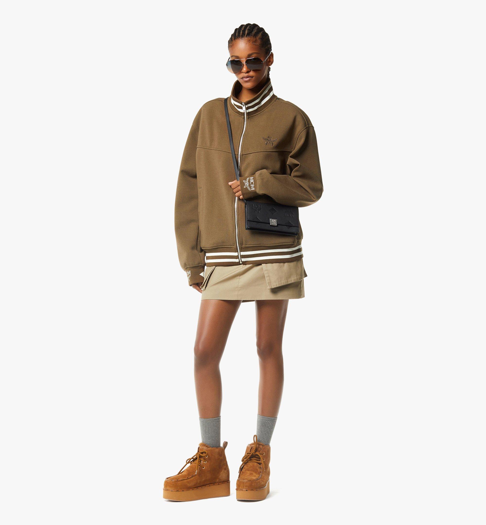 Aren Chain Wallet in Embossed Monogram Leather