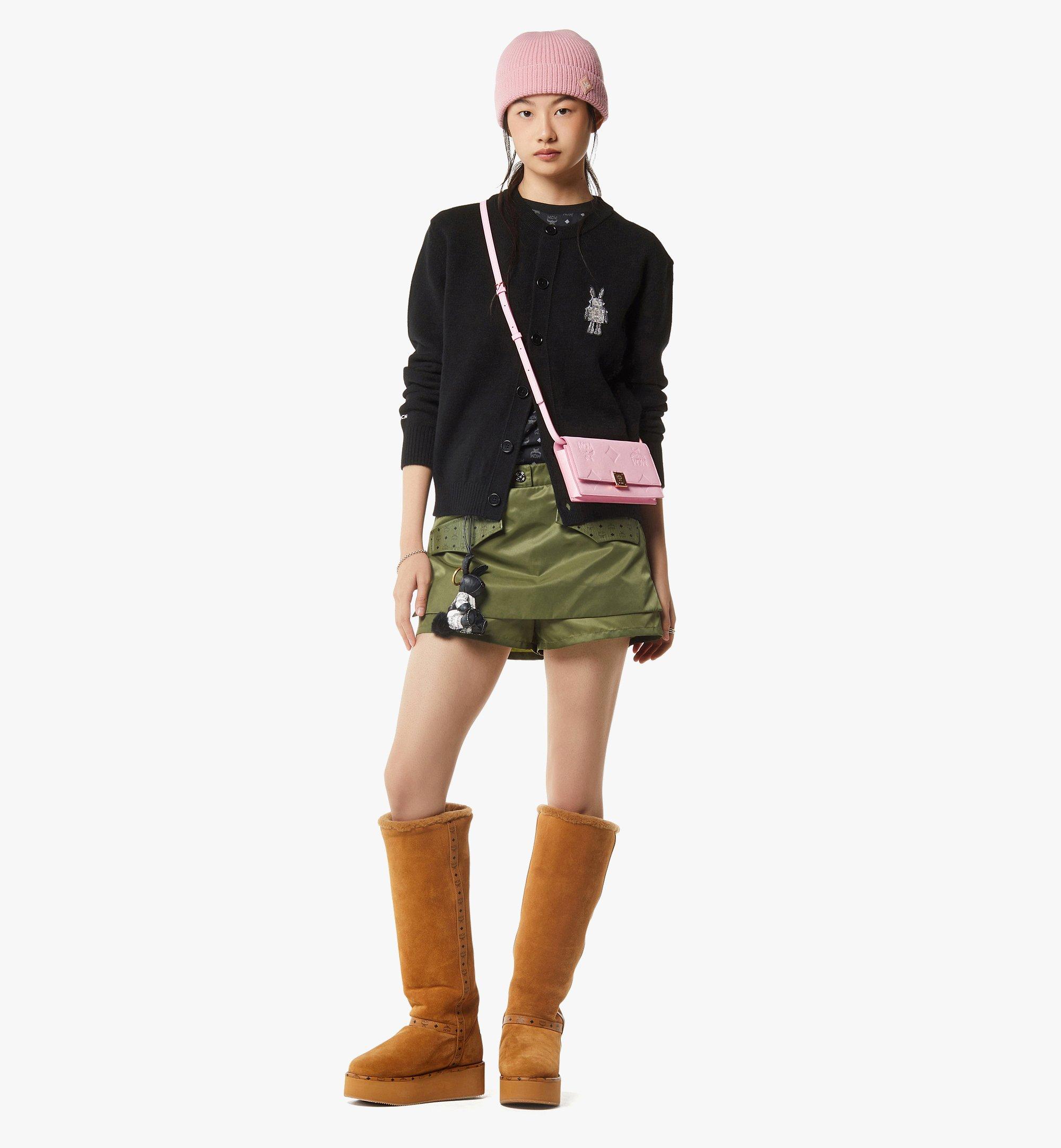 Aren Chain Wallet in Embossed Monogram Leather