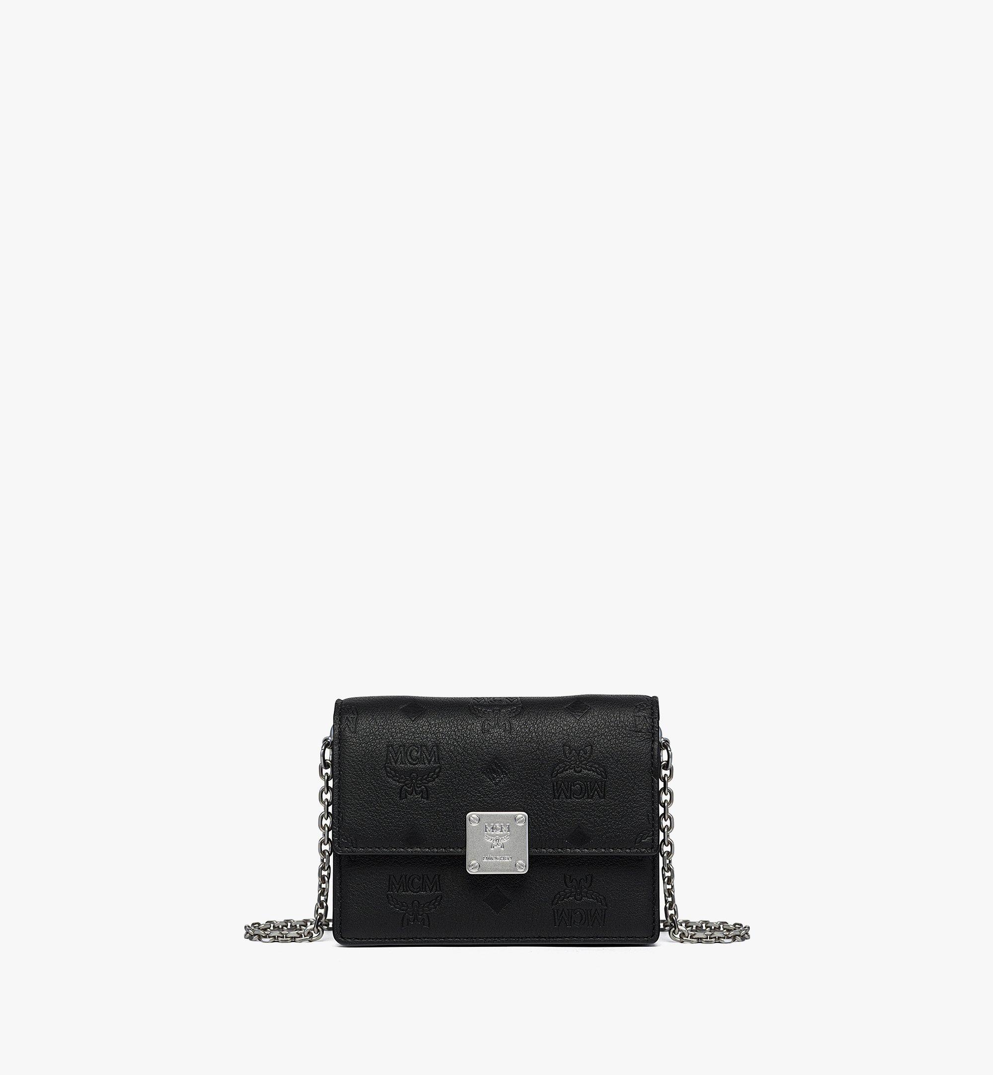 Portefeuille chaîne Aren en cuir monogrammé embossé