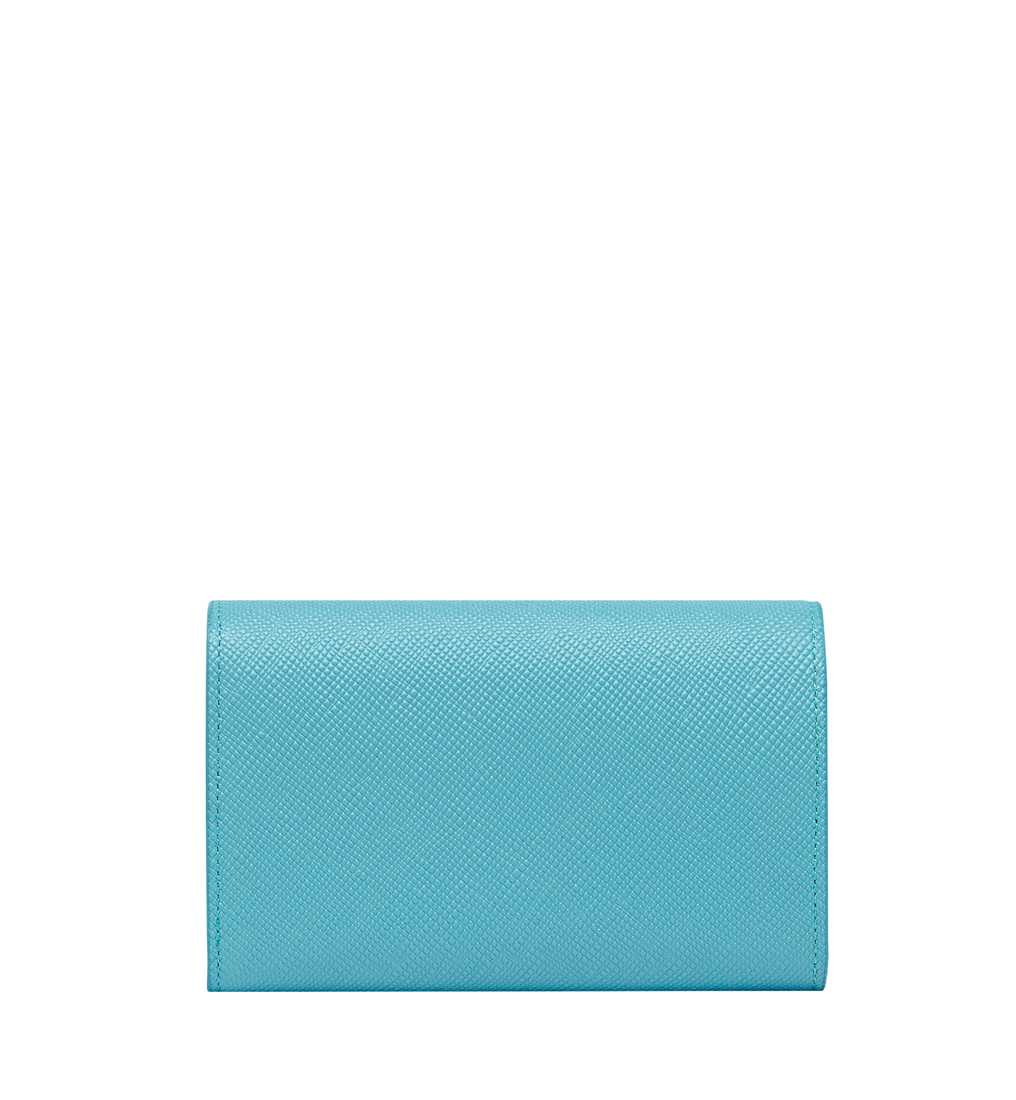 MCM Casablanca Three Fold Wallet in Textured Leather Blue MYM8SCB02HS001 Alternate View 2