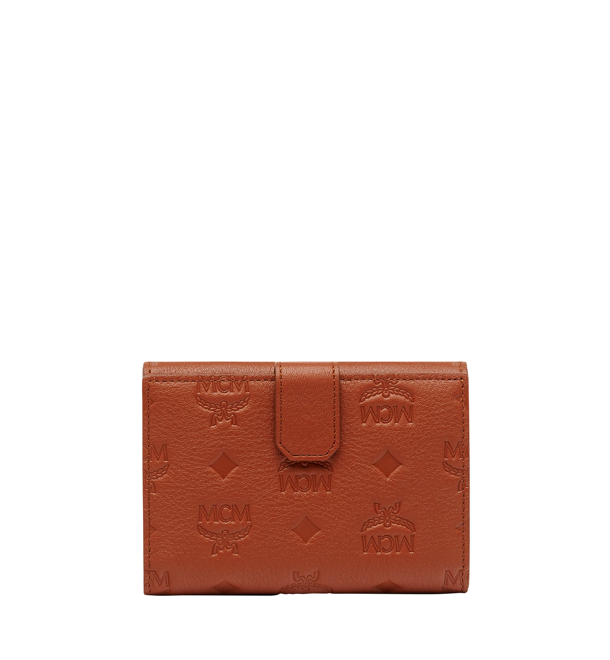 MCM Klara Two Fold Wallet in Monogram Leather Brown MYM8SKM01NX001 Alternate View 2