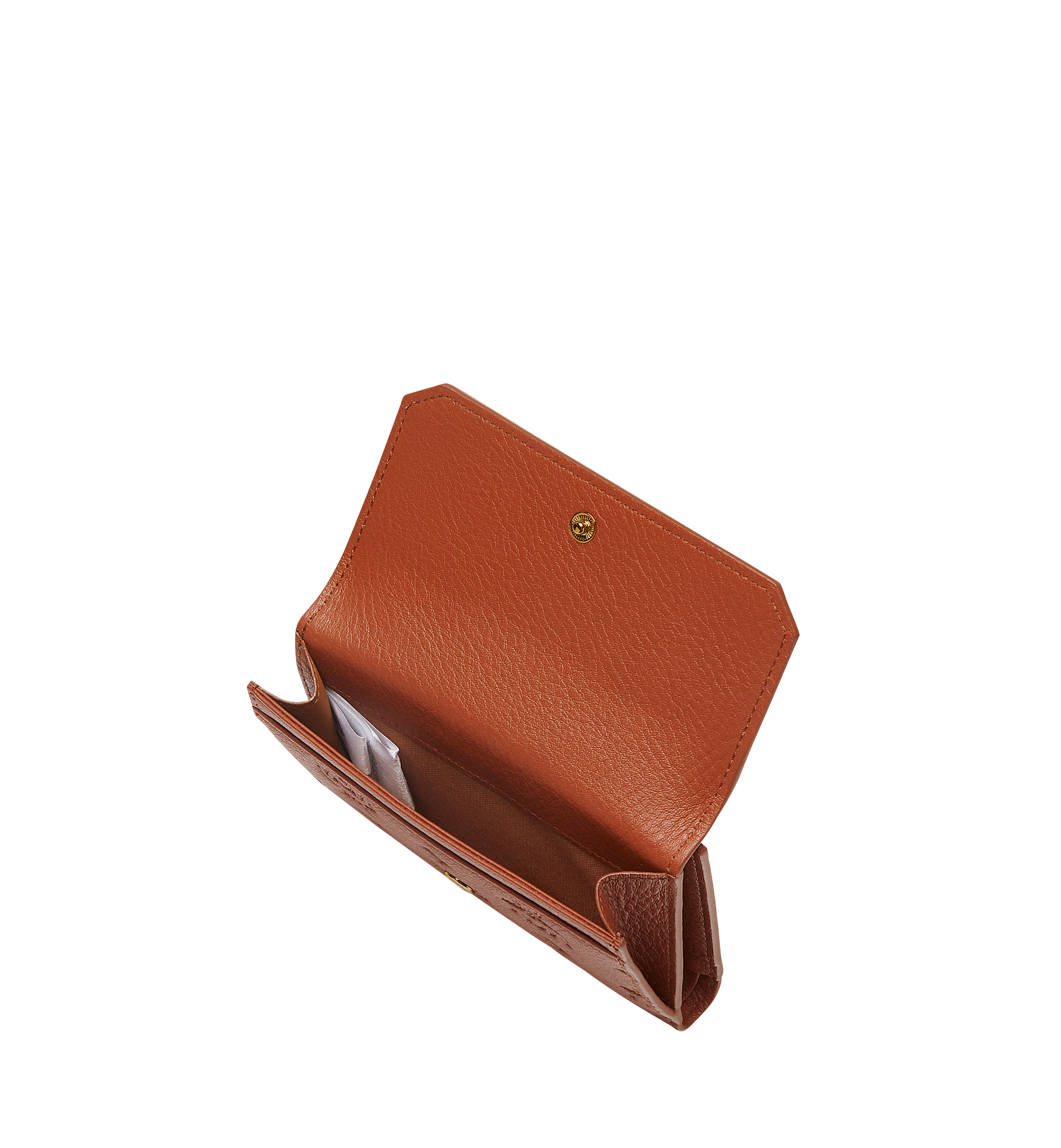 MCM Klara Two Fold Wallet in Monogram Leather Brown MYM8SKM01NX001 Alternate View 4
