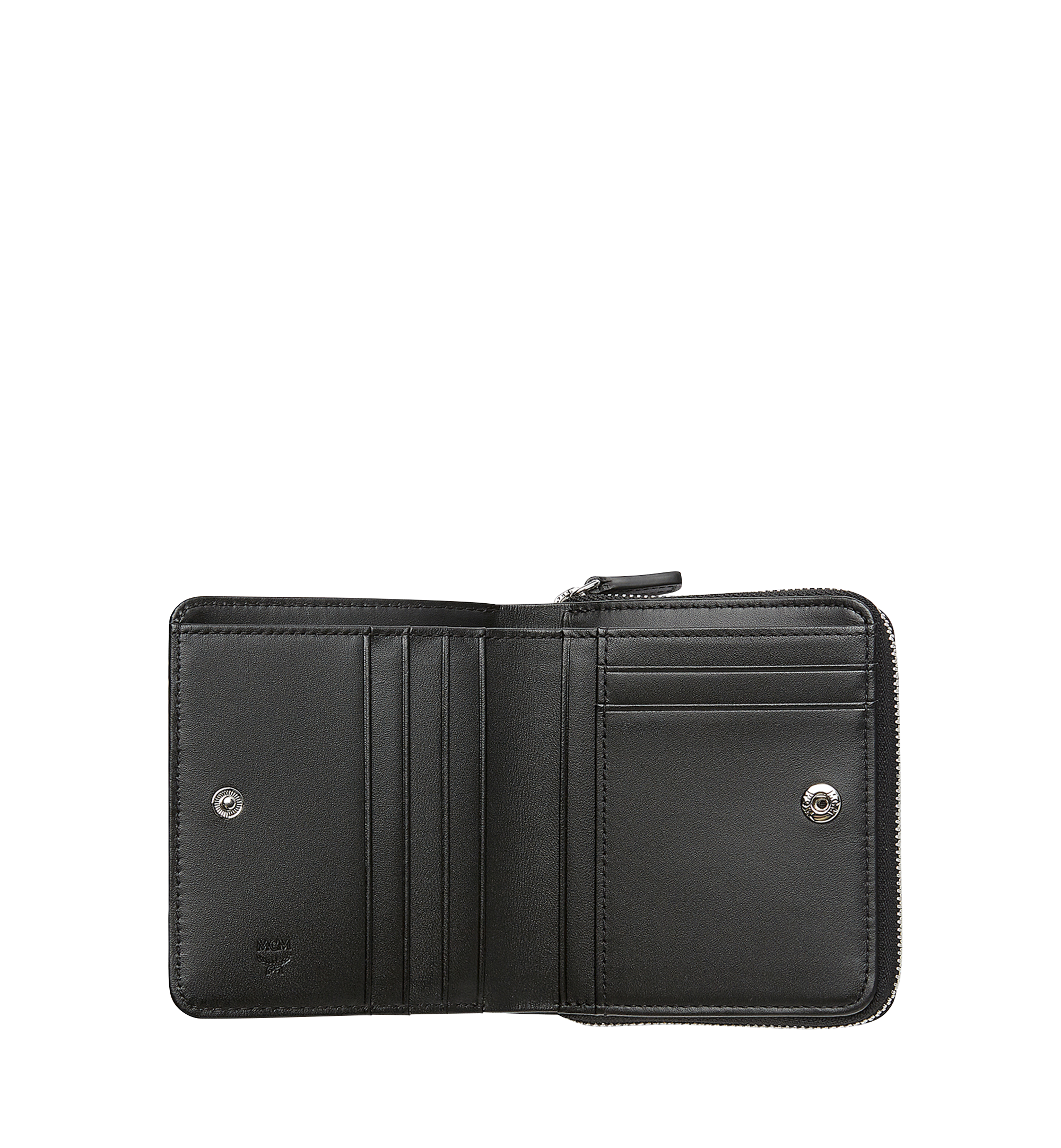 MCM Rabbit Zip Around Wallet in Visetos Black MYS7AXL33BK001 Alternate View 3