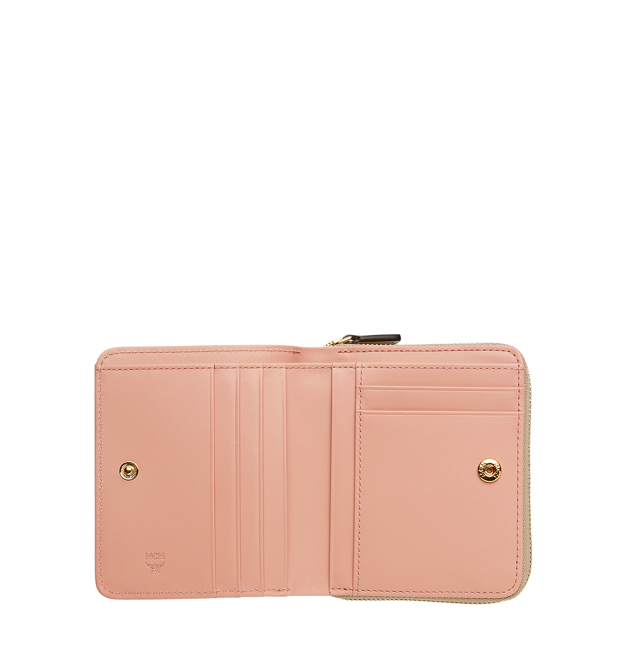 MCM Rabbit Zip Around Wallet in Visetos Beige MYS7AXL50IG001 Alternate View 3