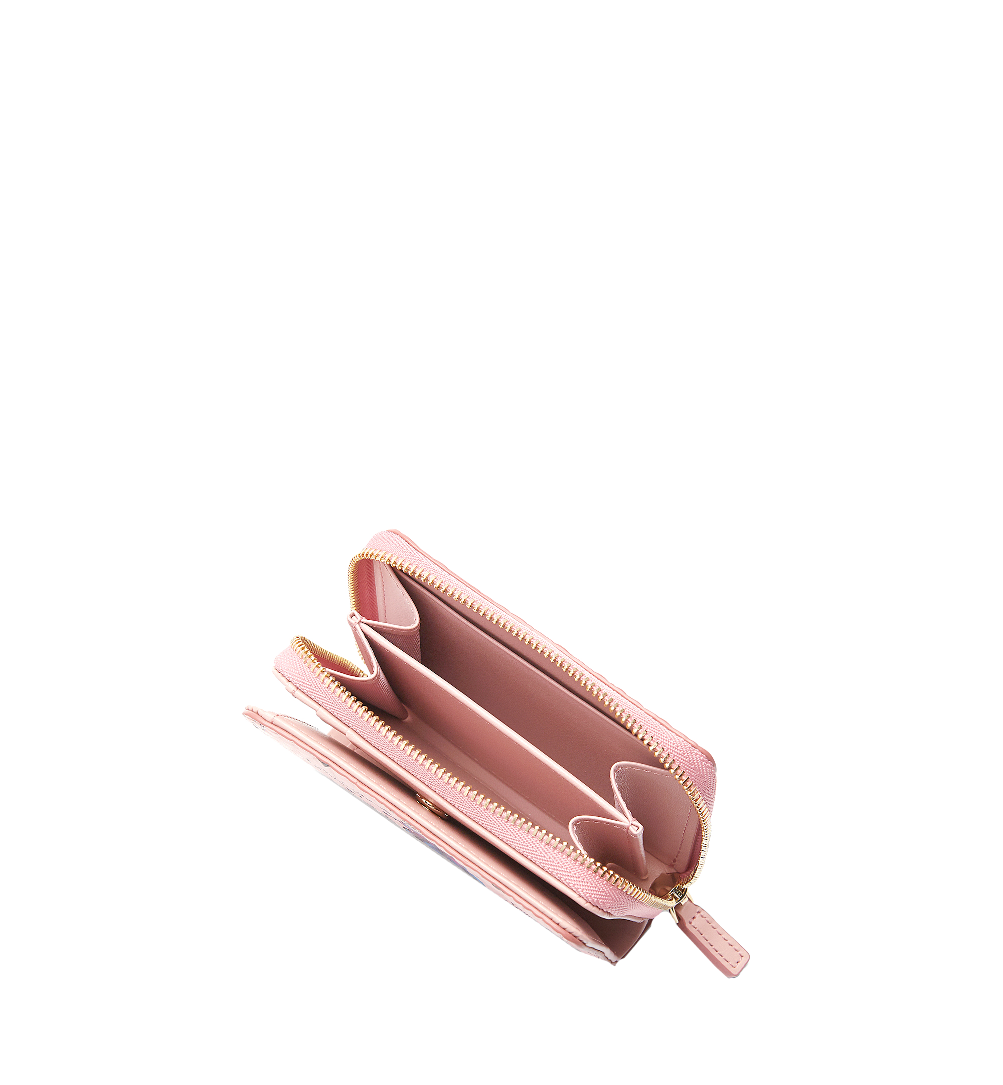 MCM Rabbit Zip Around Wallet in Visetos Pink MYS7AXL50PZ001 Alternate View 4