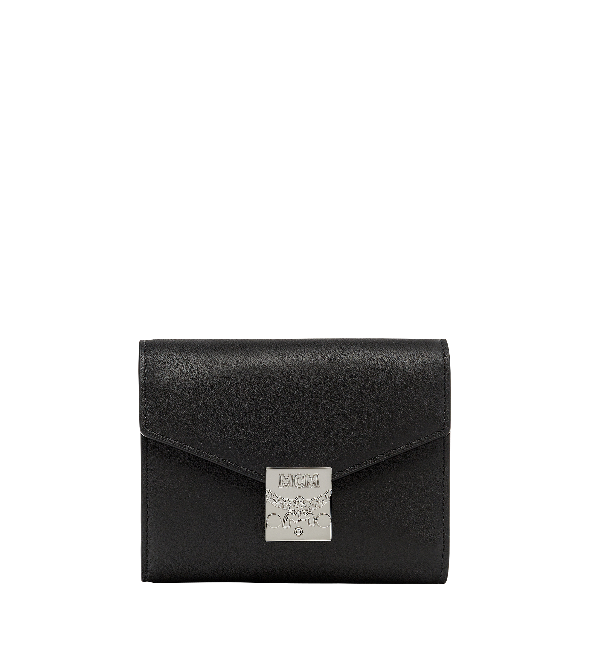 MCM Tracy Three Fold Wallet in Leather Black MYS7SPA02BK001 Alternate View 1