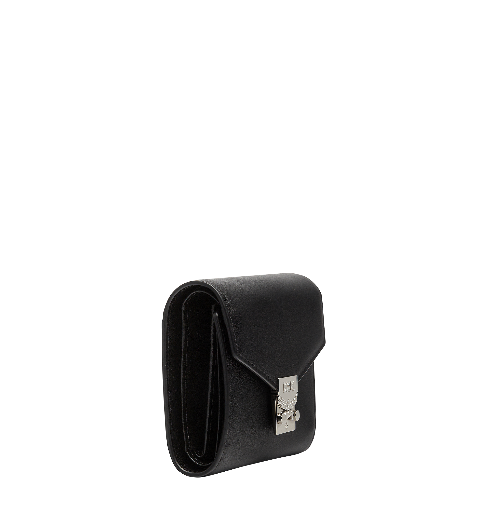 MCM Tracy Three Fold Wallet in Leather Black MYS7SPA02BK001 Alternate View 1