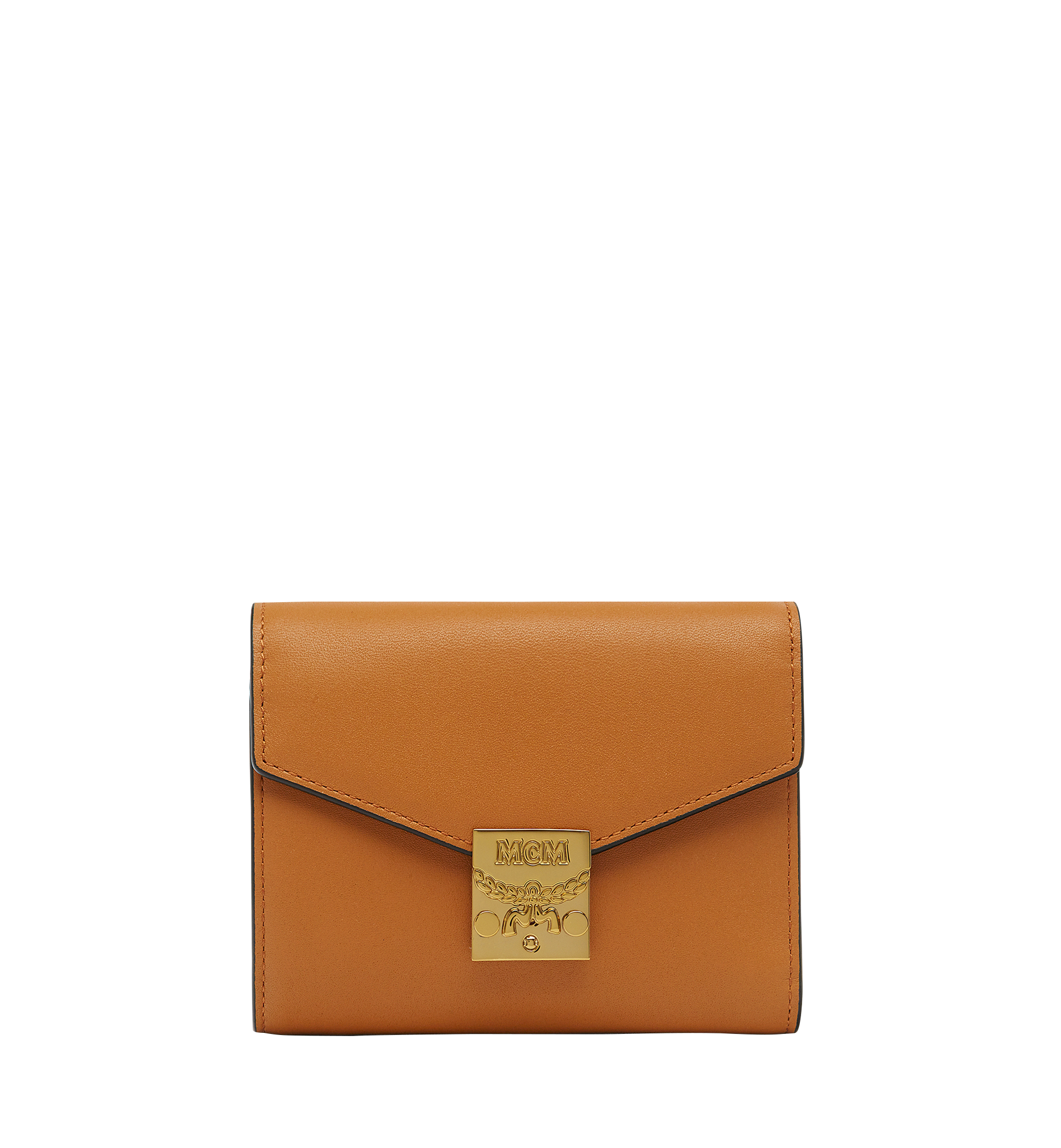 MCM Tracy Three Fold Wallet in Leather Cognac MYS7SPA02CO001 Alternate View 1
