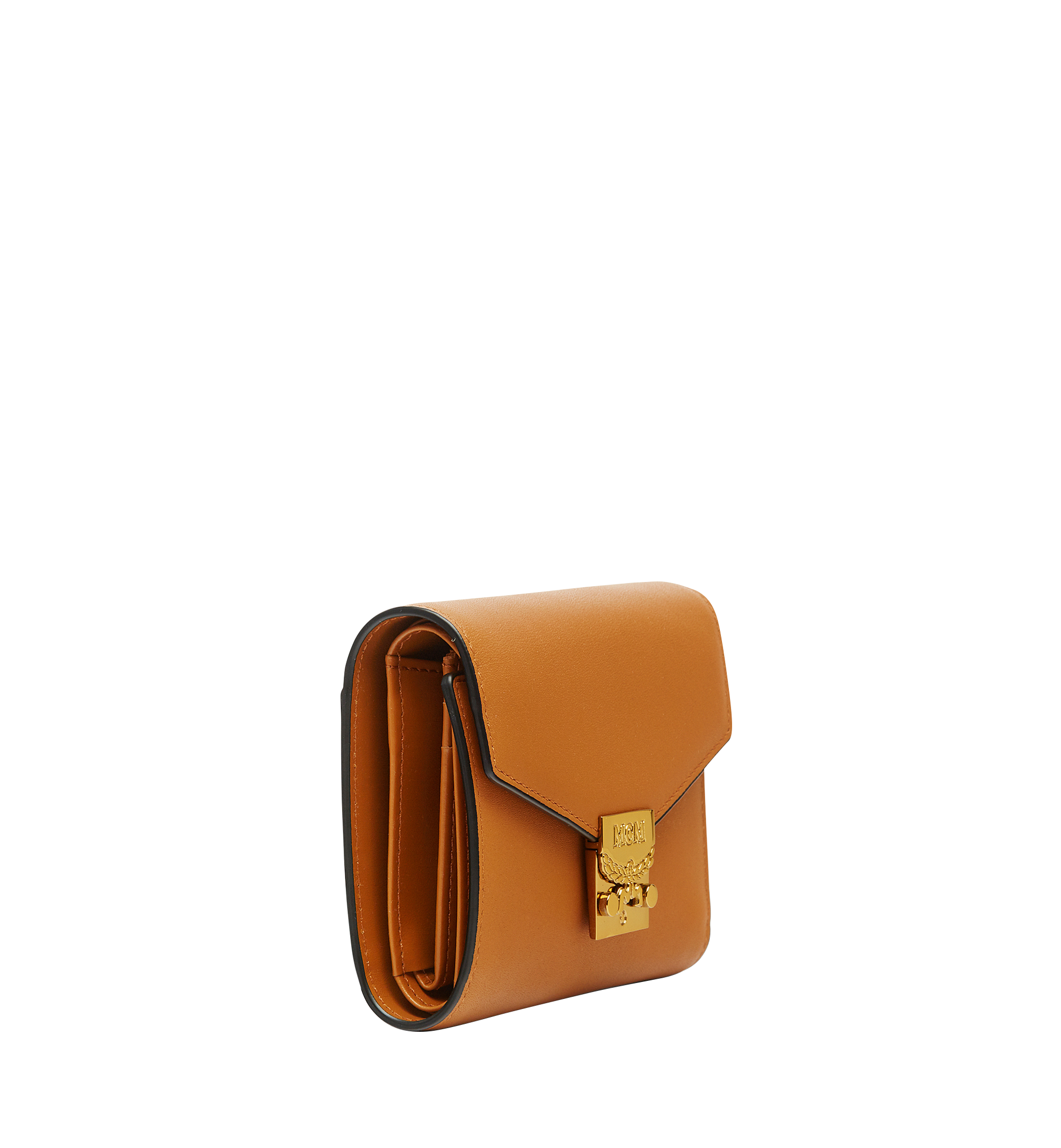 MCM Tracy Three Fold Wallet in Leather Cognac MYS7SPA02CO001 Alternate View 1