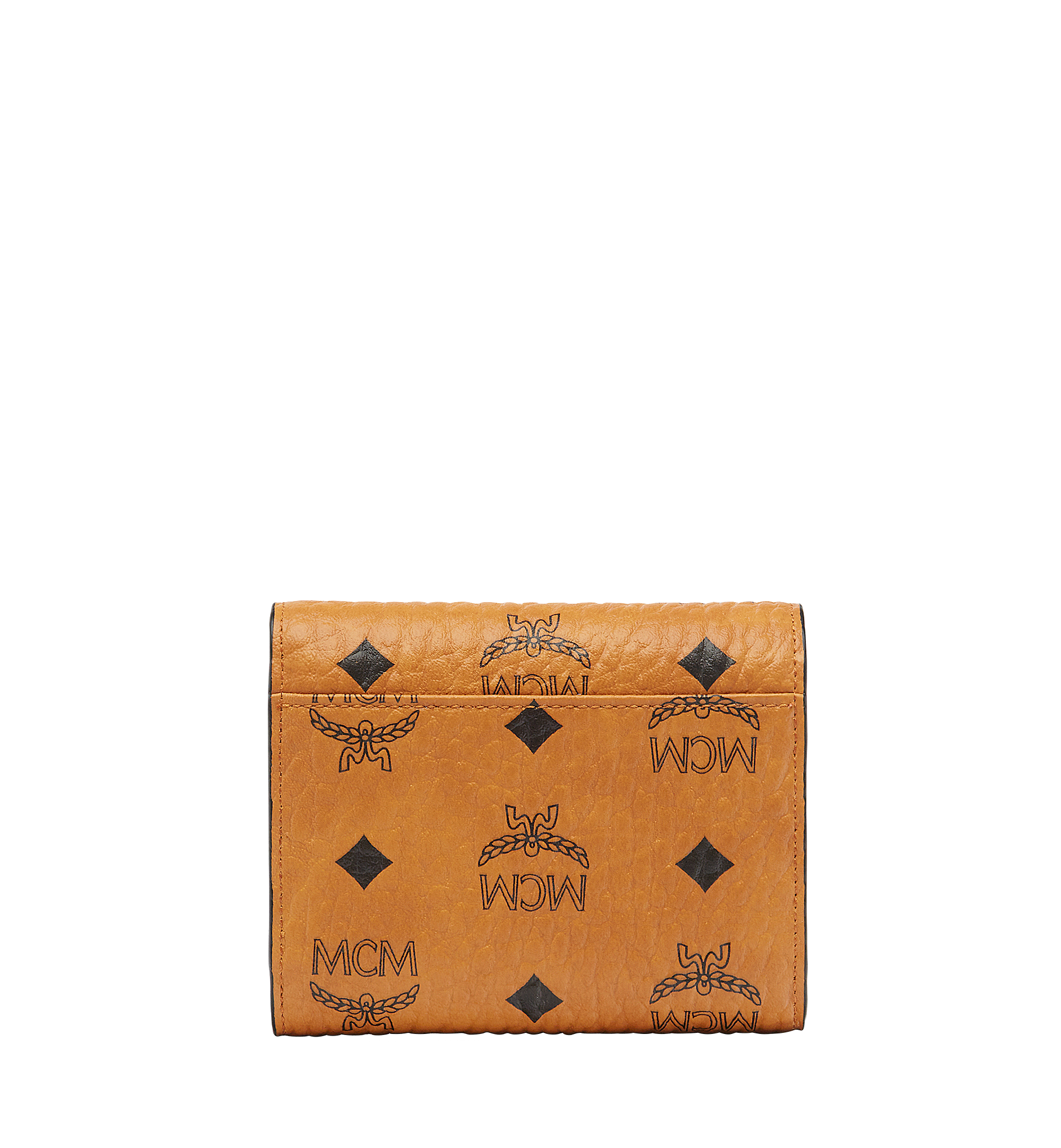 MCM Tracy Three Fold Wallet in Visetos Cognac MYS7SPA12CO001 Alternate View 2