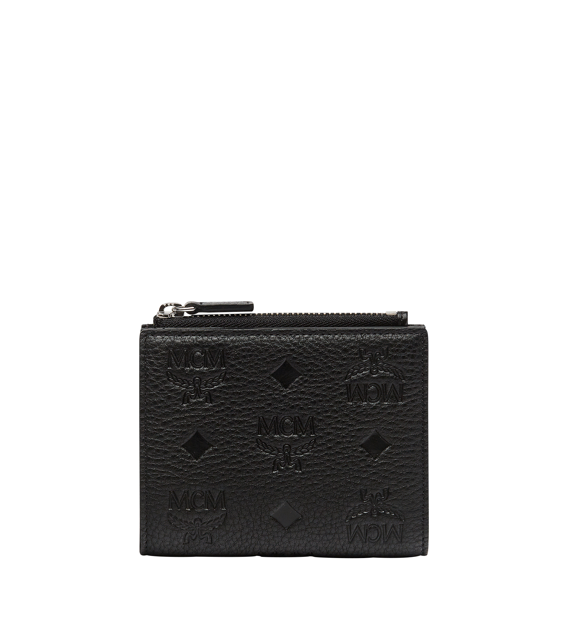 MCM Klara Two Fold Wallet in Monogram Leather Black MYS8SKM13BK001 Alternate View 1