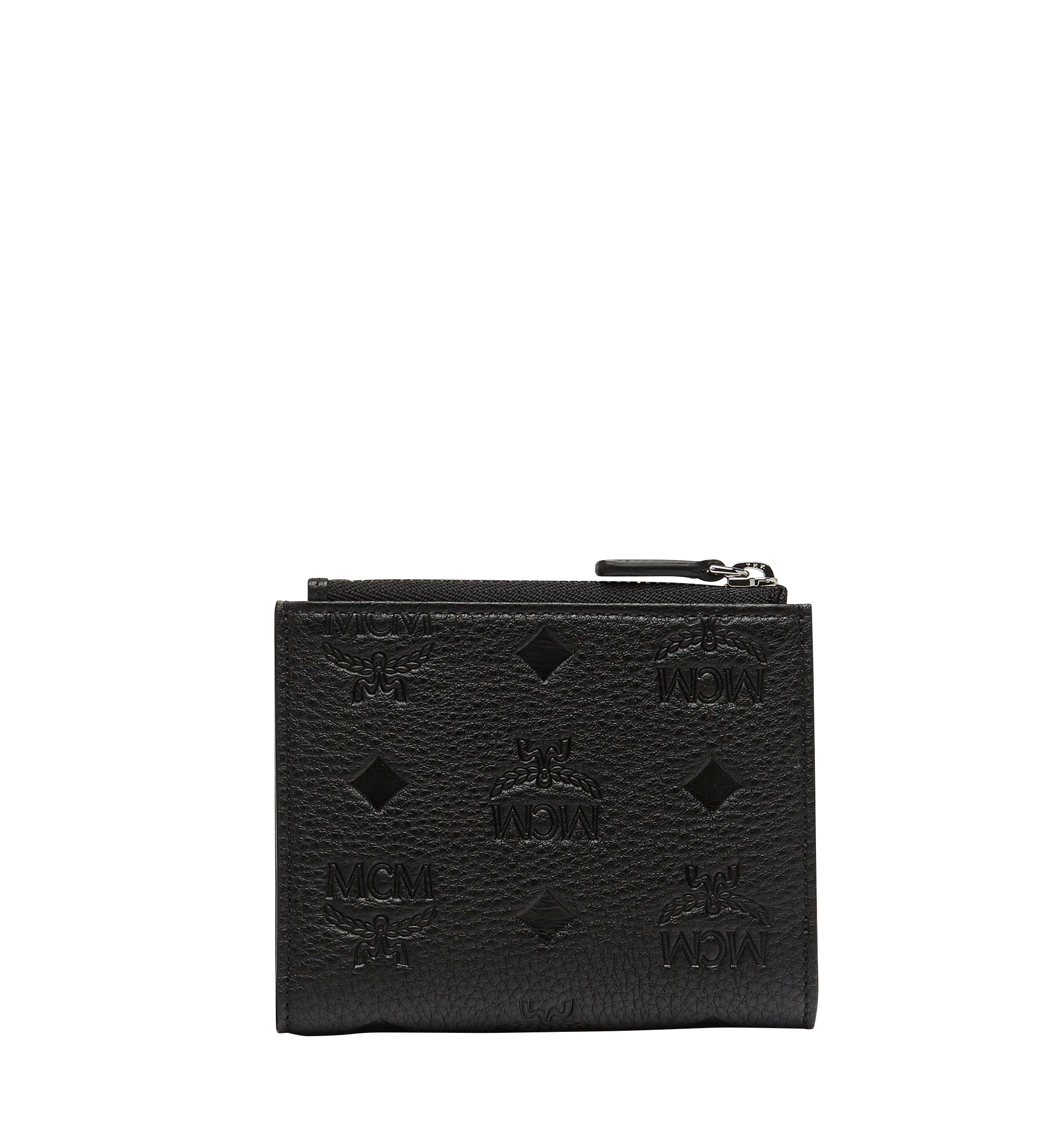 MCM Klara Two Fold Wallet in Monogram Leather Black MYS8SKM13BK001 Alternate View 2