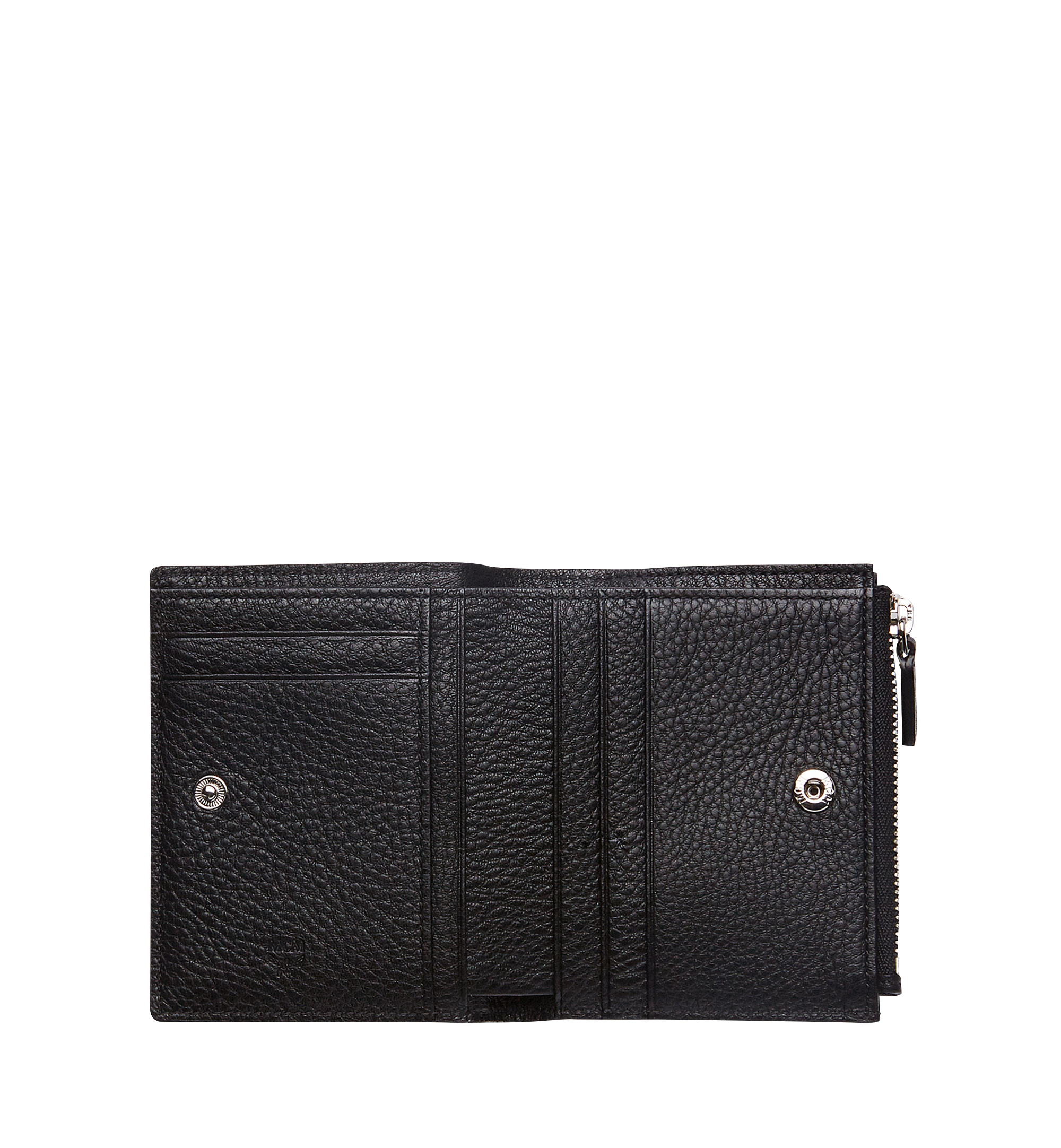 MCM Klara Two Fold Wallet in Monogram Leather Black MYS8SKM13BK001 Alternate View 3