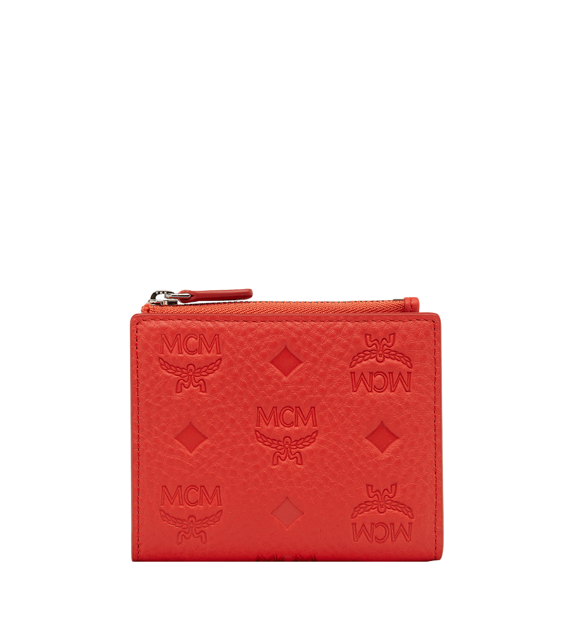 MCM Klara Wallet in Monogram Leather Orange MYS8SKM13OG001 Alternate View 1