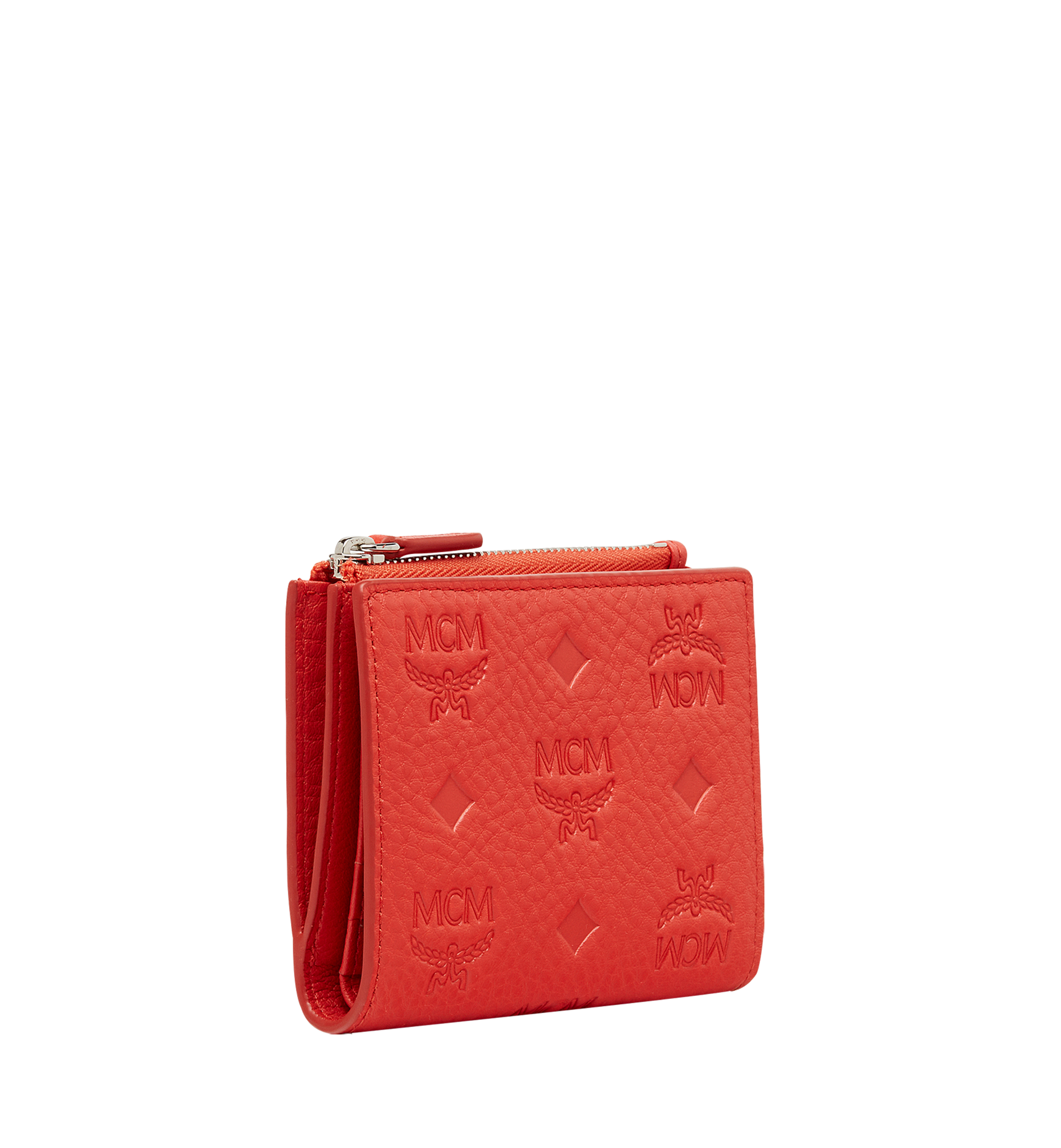 MCM Klara Wallet in Monogram Leather Orange MYS8SKM13OG001 Alternate View 1