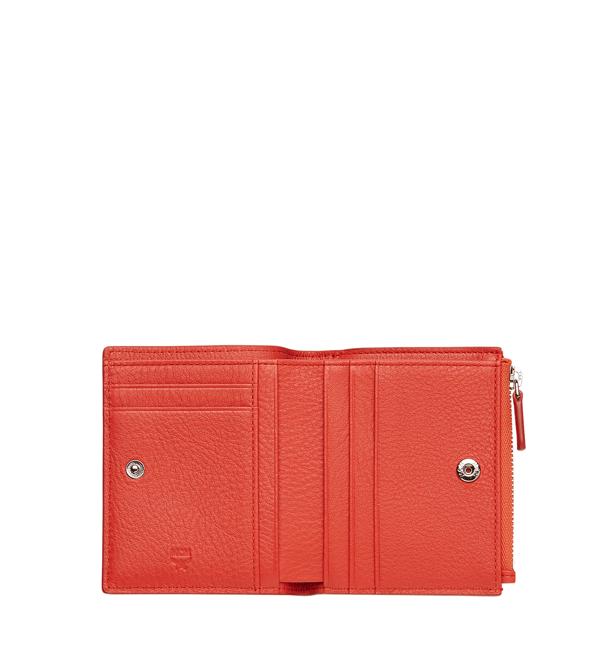 MCM Klara Wallet in Monogram Leather Orange MYS8SKM13OG001 Alternate View 3