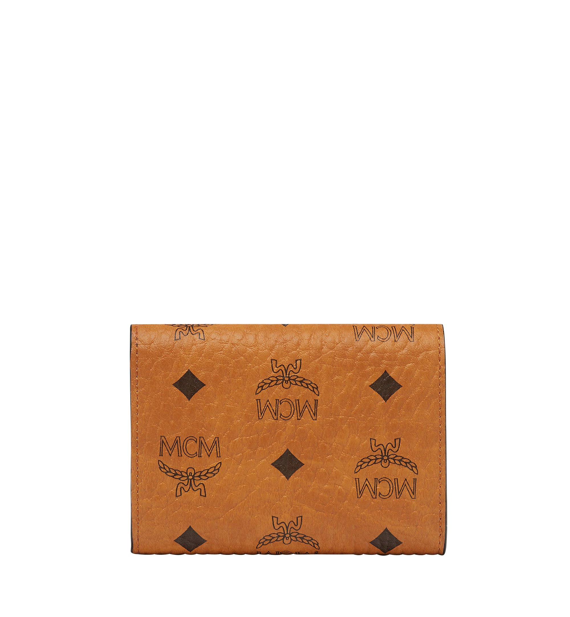 Small Tracy Three Fold Wallet in Visetos Cognac | MCM ®CH