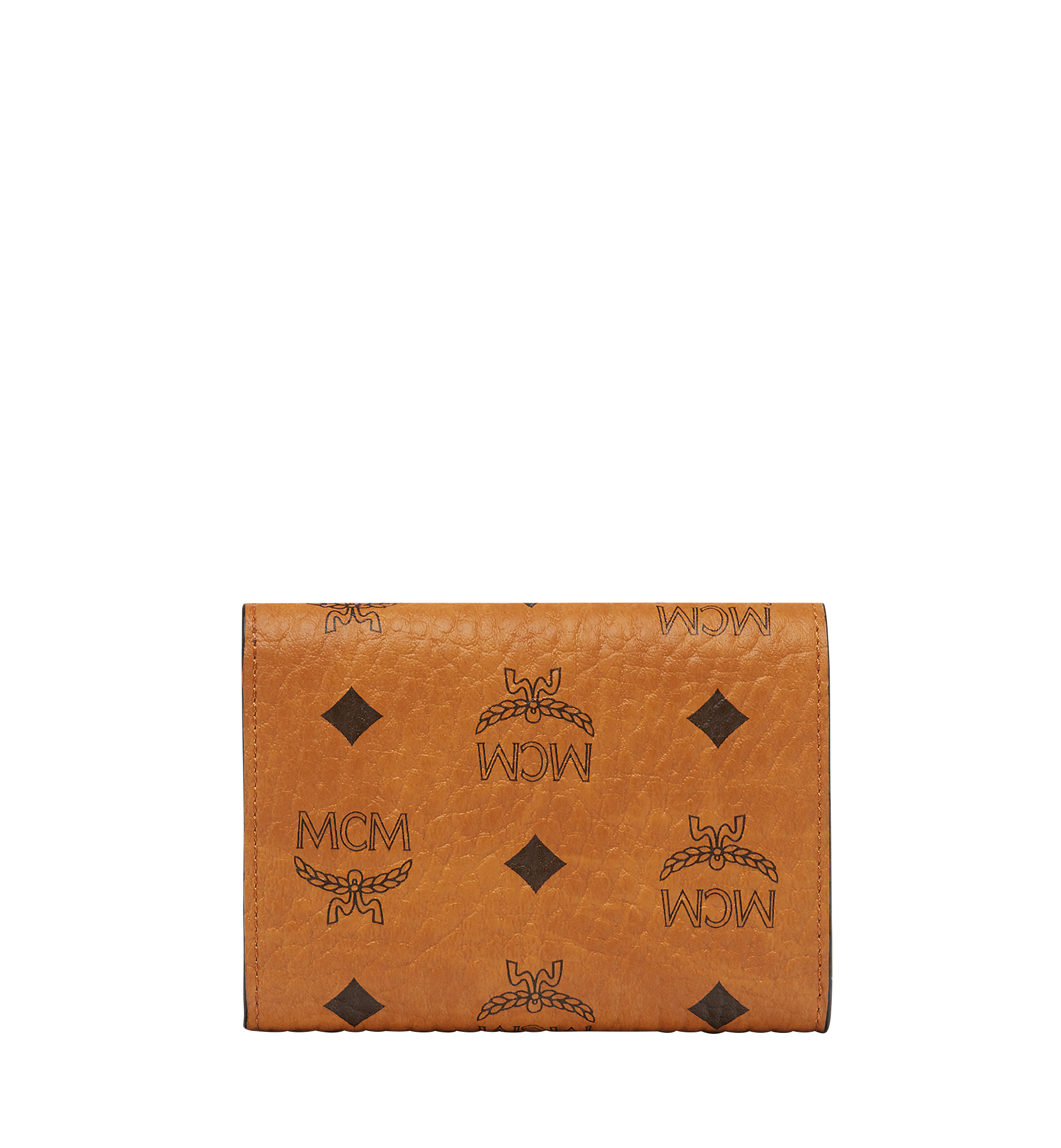 MCM Tracy Three Fold Wallet in Visetos Cognac MYS8SPA13CO001 Alternate View 2