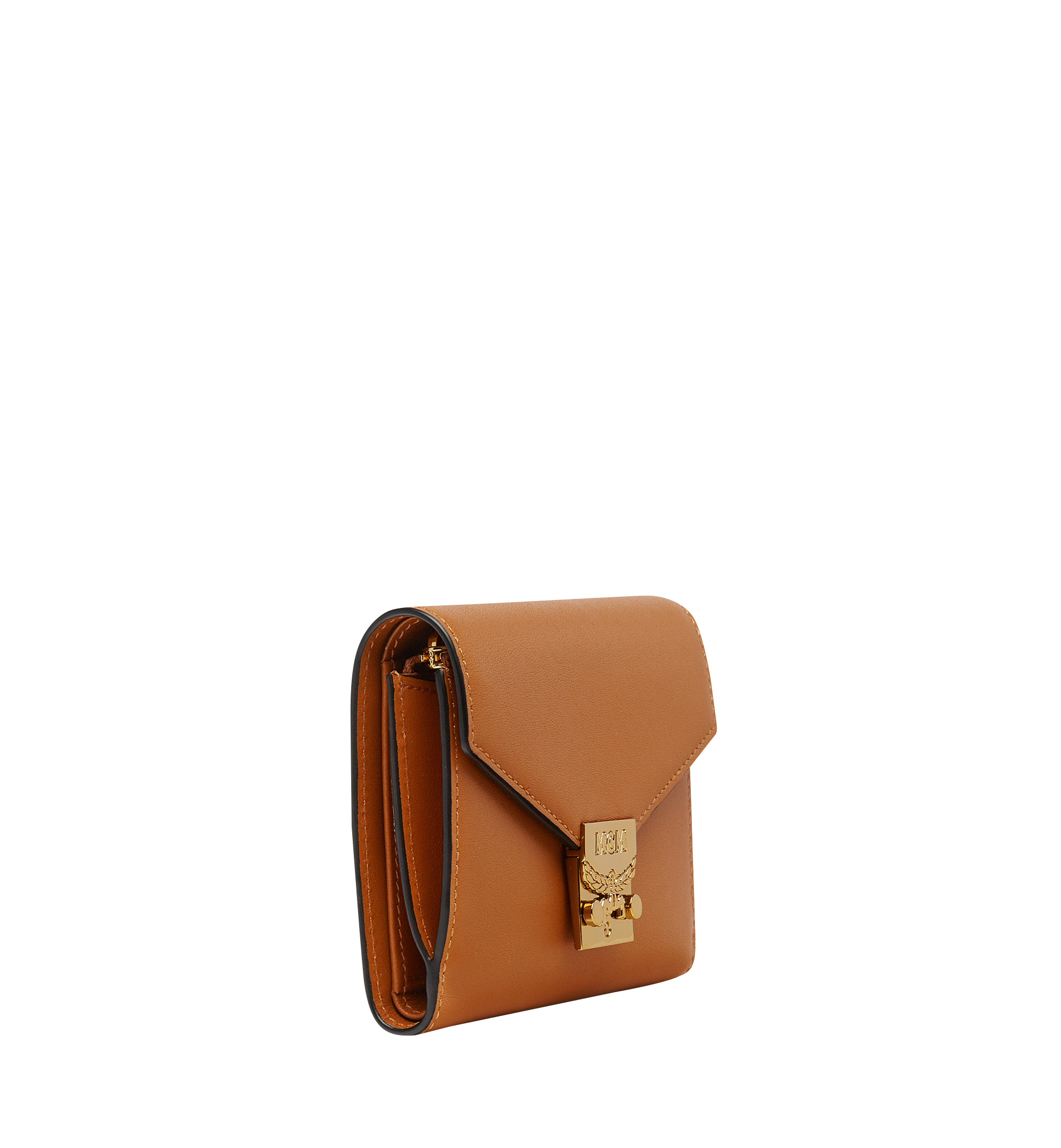 MCM Tracy Three Fold Wallet in Leather Cognac MYS8SPA23CO001 Alternate View 1