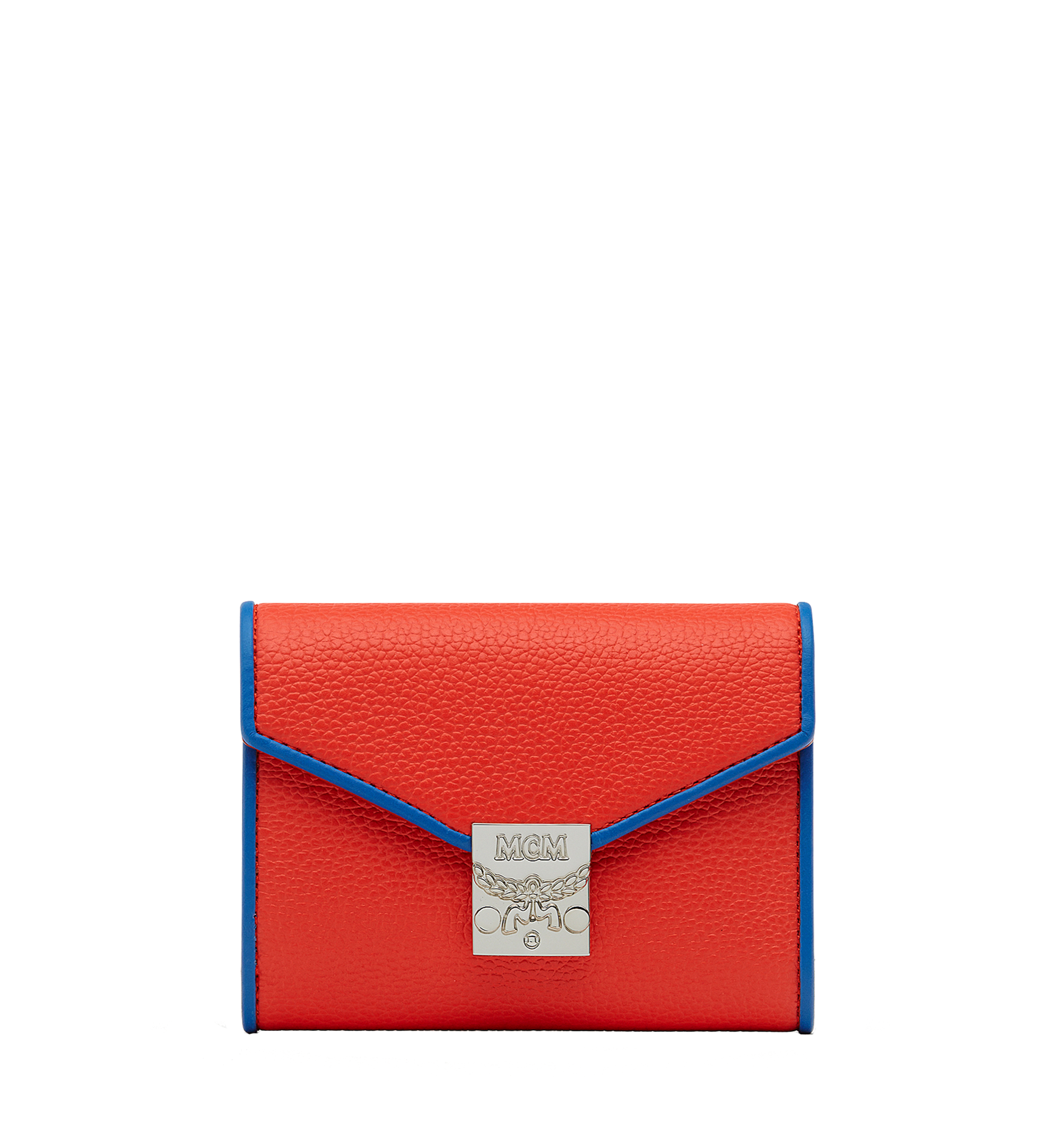 MCM Tracy Three Fold Wallet in Leather Orange MYS8SPA33OG001 Alternate View 1