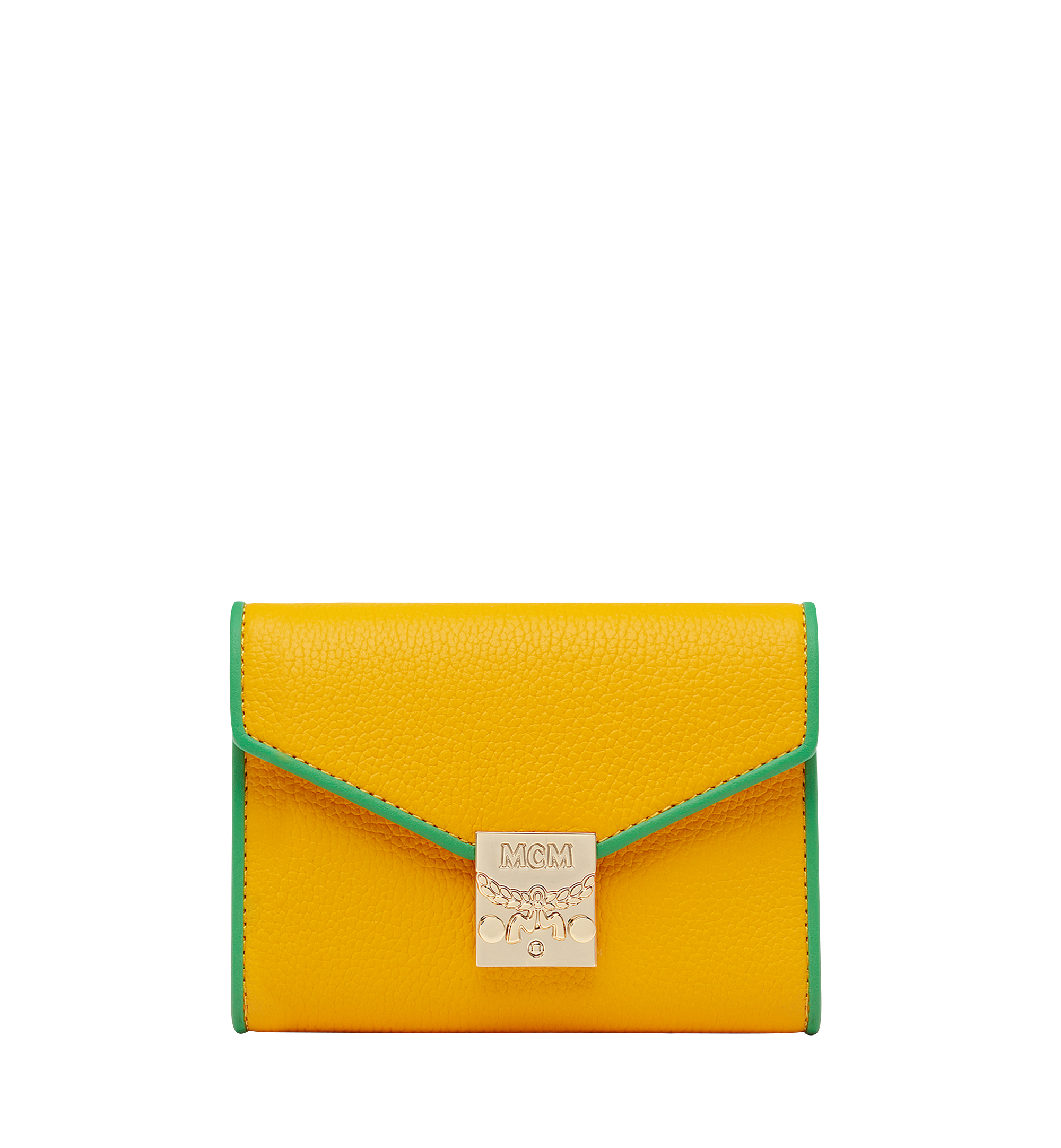 MCM Tracy Three Fold Wallet in Leather Yellow MYS8SPA33YX001 Noch mehr sehen 1