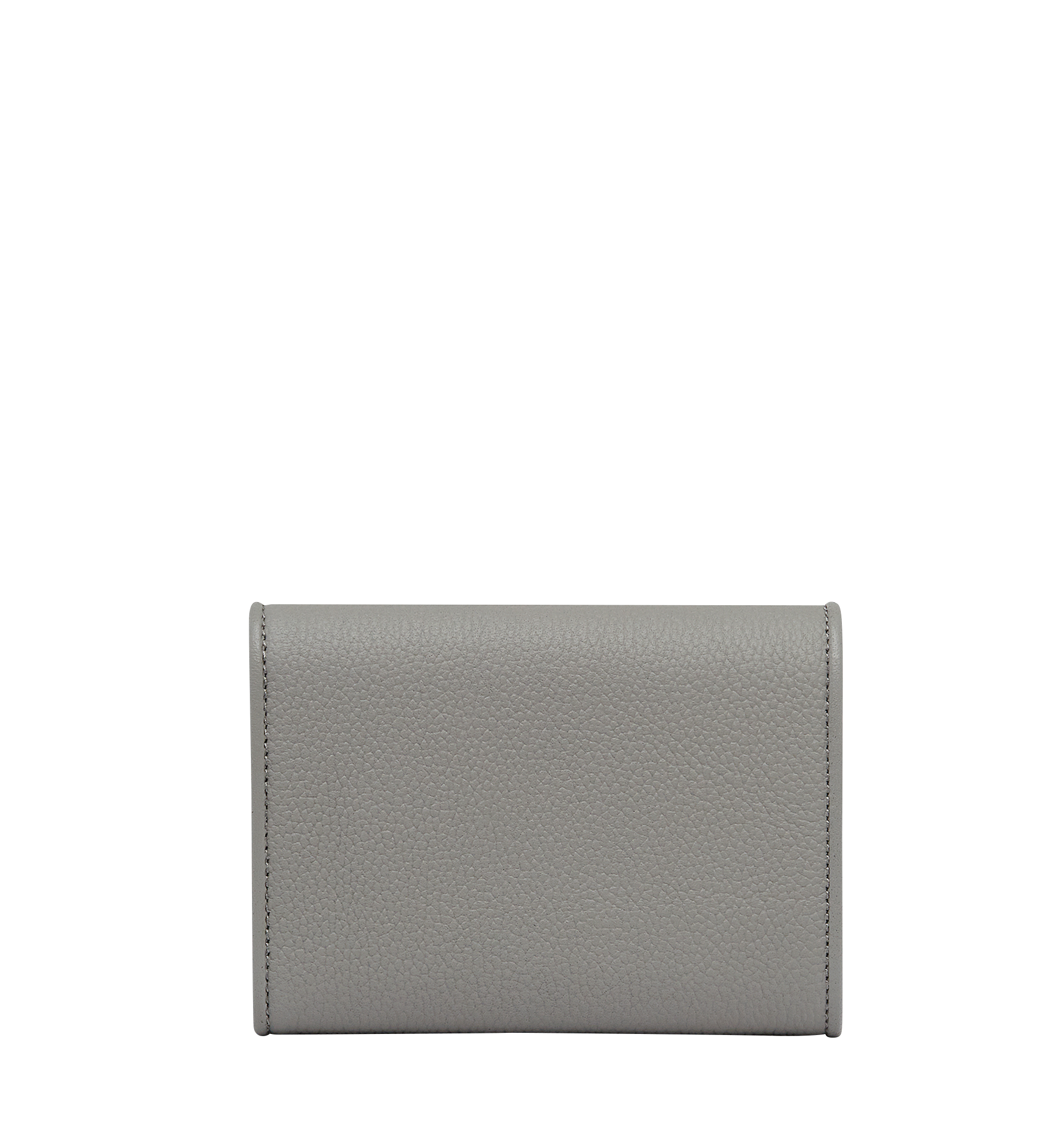 MCM Tracy Three Fold Wallet in Leather Grey MYS8SPA43EZ001 Alternate View 2